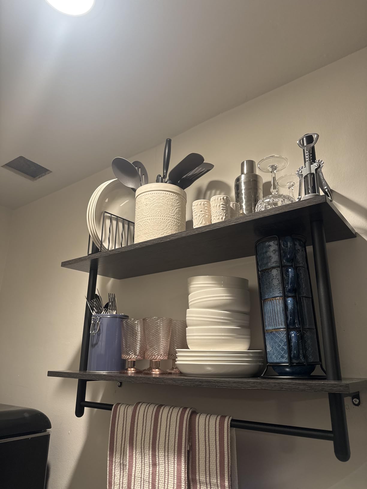 Bestier Pipe Shelf Industrial Floating Shelving 31