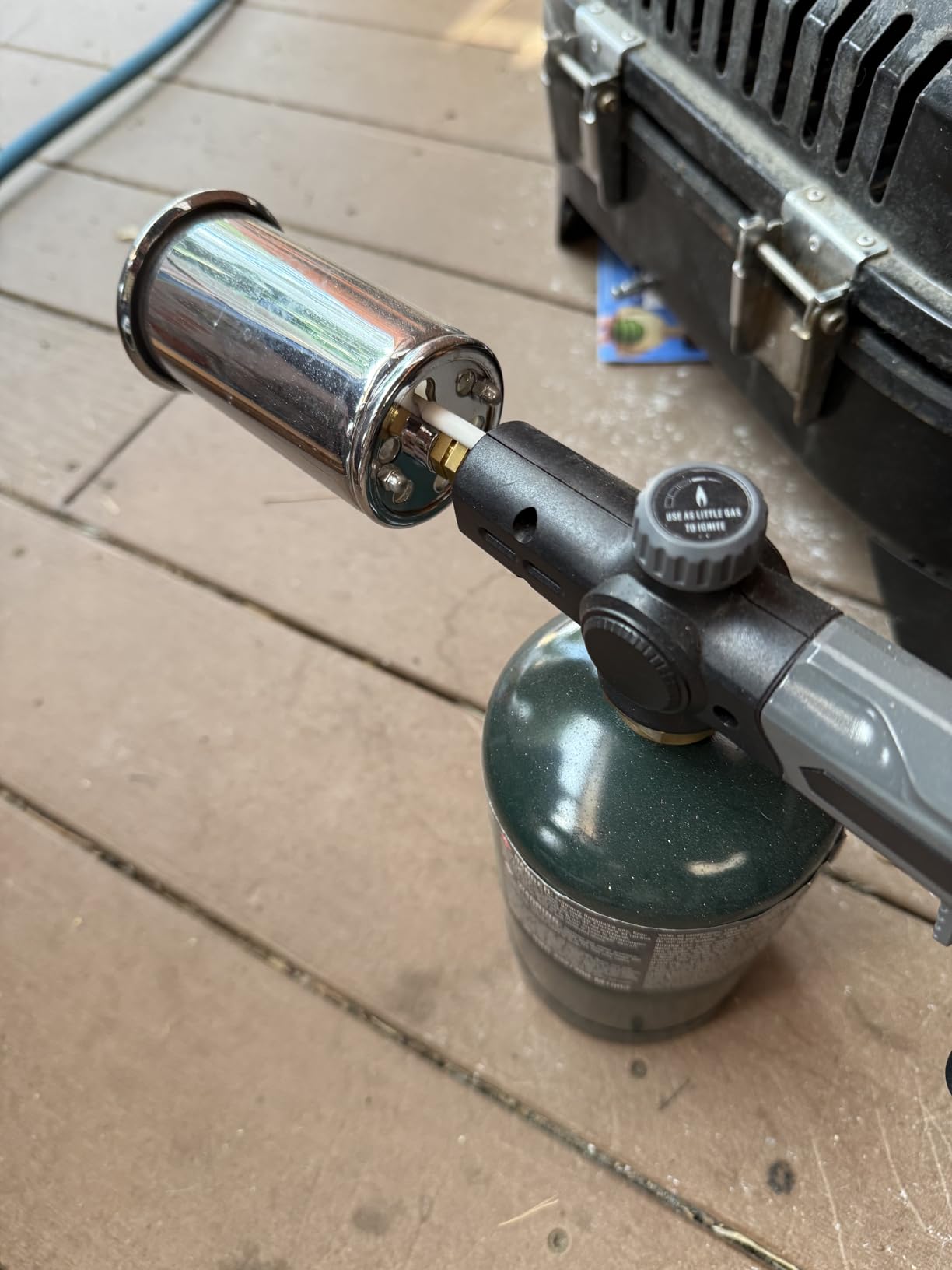 Sondiko Powerful Grill & Cooking Propane Torch L8010, Sous Vide, Welding Torch, Adjustable Wood Torch Burner for Searing Steak, BBQ, Campfire Starter customer photo 1