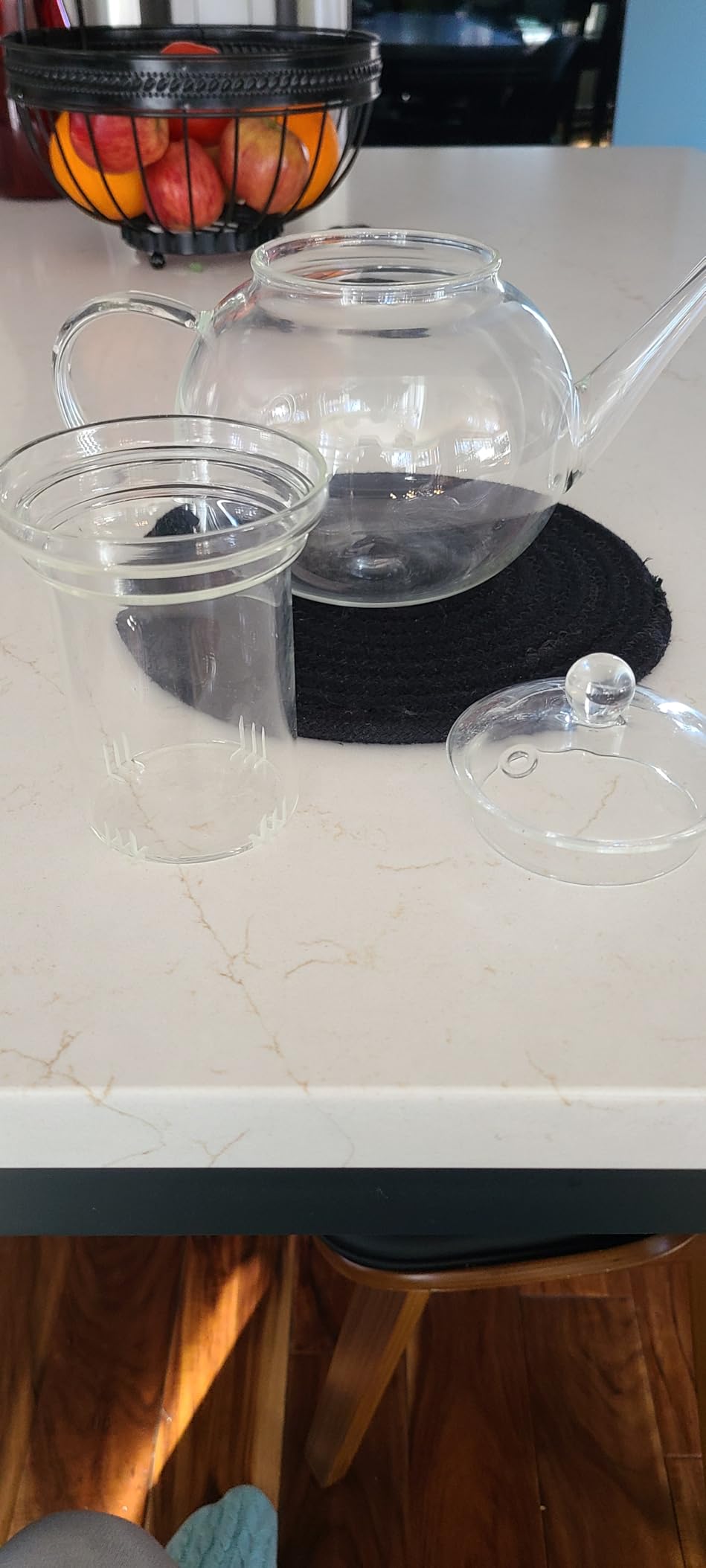 Teabloom Stovetop & Microwave Safe Glass Teapot with Removable Loose Tea Glass Infuser - Includes 2 Blooming Teas - 2-in-1 Tea Kettle and Tea Maker - Tea Purist's Choice customer photo 2