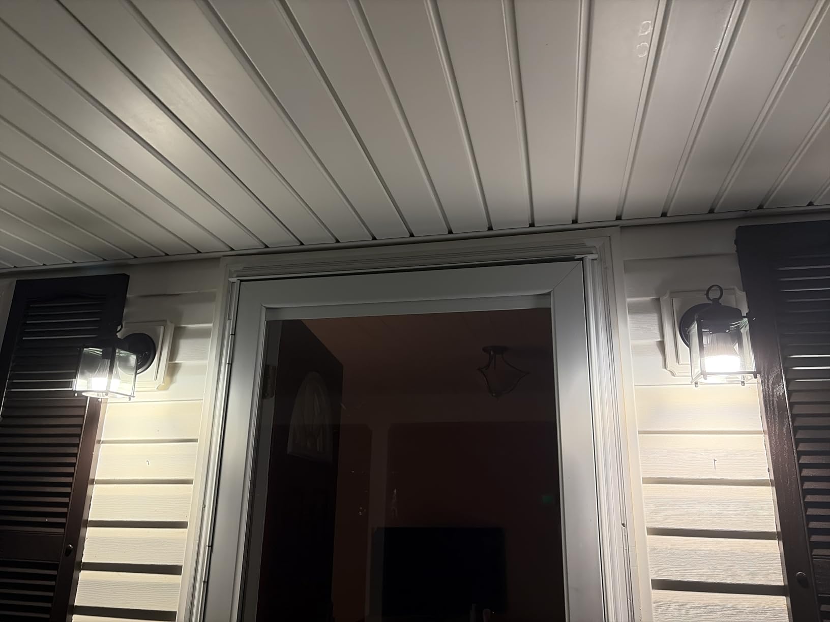 Outdoor Wall Lantern, Exterior Waterproof Wall Sconce Light Fixtures, Black Front Door Wall Lighting with Clear Beveled Glass Shade, 2 Pack customer photo 1