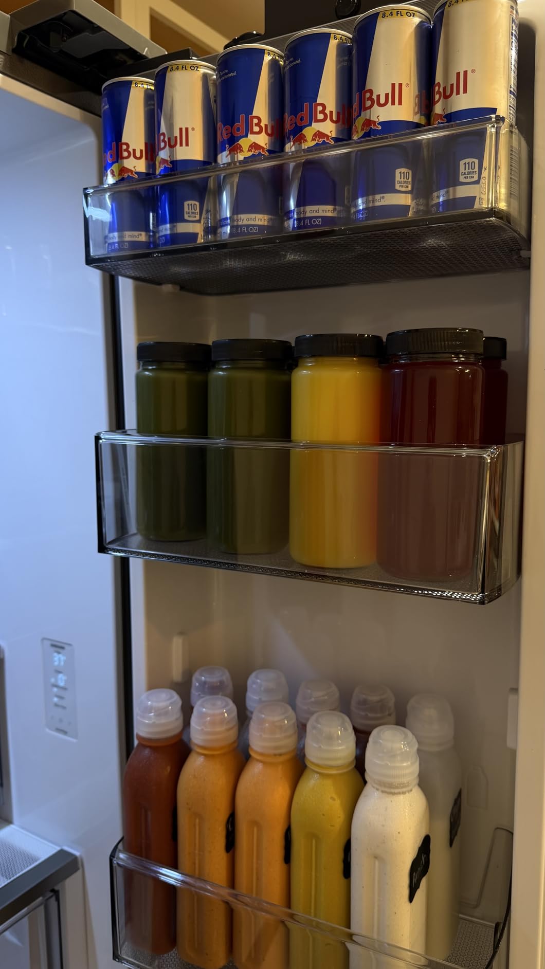 JoyJolt Glass Juice Bottles, 16 oz Glass Bottles with Caps. Set of 8 Juice Containers with Lids for Fridge, and Labels for Juice Jars. Glasses for Juice, Cold Brew Bottles, Smoothie Jars customer photo 2
