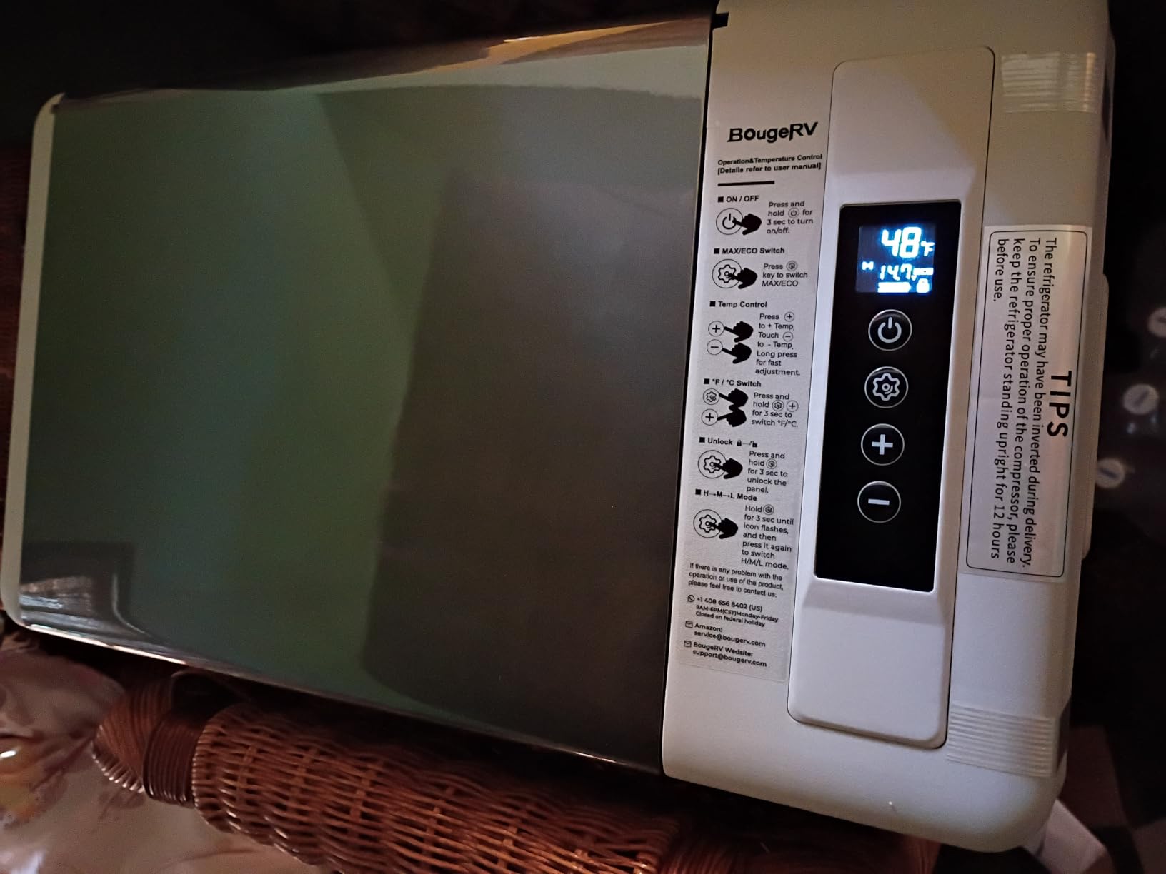 BougeRV 12 Volt Refrigerator 12V Car Fridge 23 Quart Portable Freezer Compressor Cooler 12/24V DC 110~240V AC for Truck Van RV SUV Boat Travel Camping Road Trips Tailgating -8℉~50℉ customer photo 2