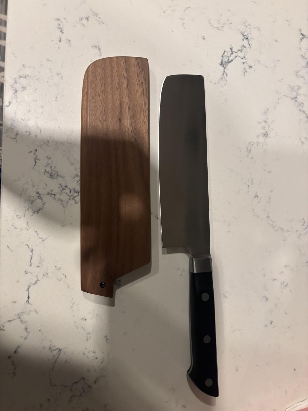 Kimura Santoku Knife, [Made in Japan], 7 inch Professional Chef Knife, Ultra Sharp High Carbon Molybdenum Stainless Steel Kitchen Knives, Chefs Knives with Ergonomic Handle - Japanese Chef's Knife customer photo 1