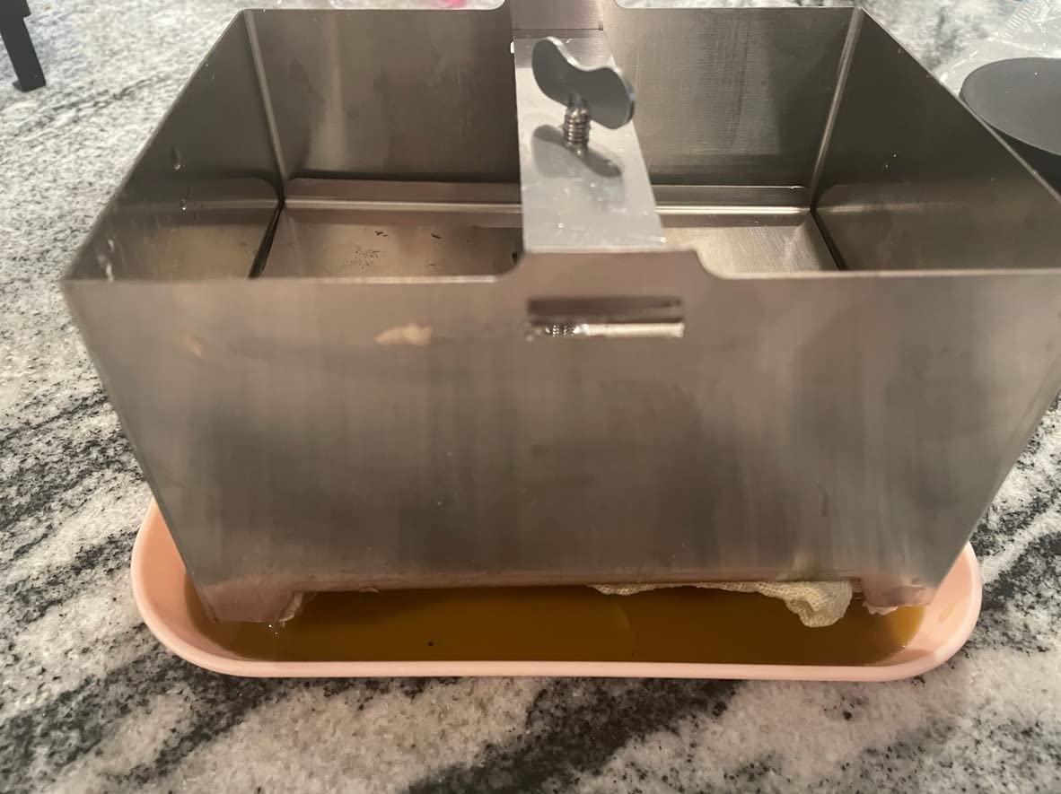 Tofu Press Stainless Steel Tofu Press & Paneer Maker - Cheese Press Food Strainer for Homemade Tofu, Paneer, Vegan Cheese - Heavy Duty with Adjustable Pressure for Firm or Extra Firm Tofu XL customer photo 2