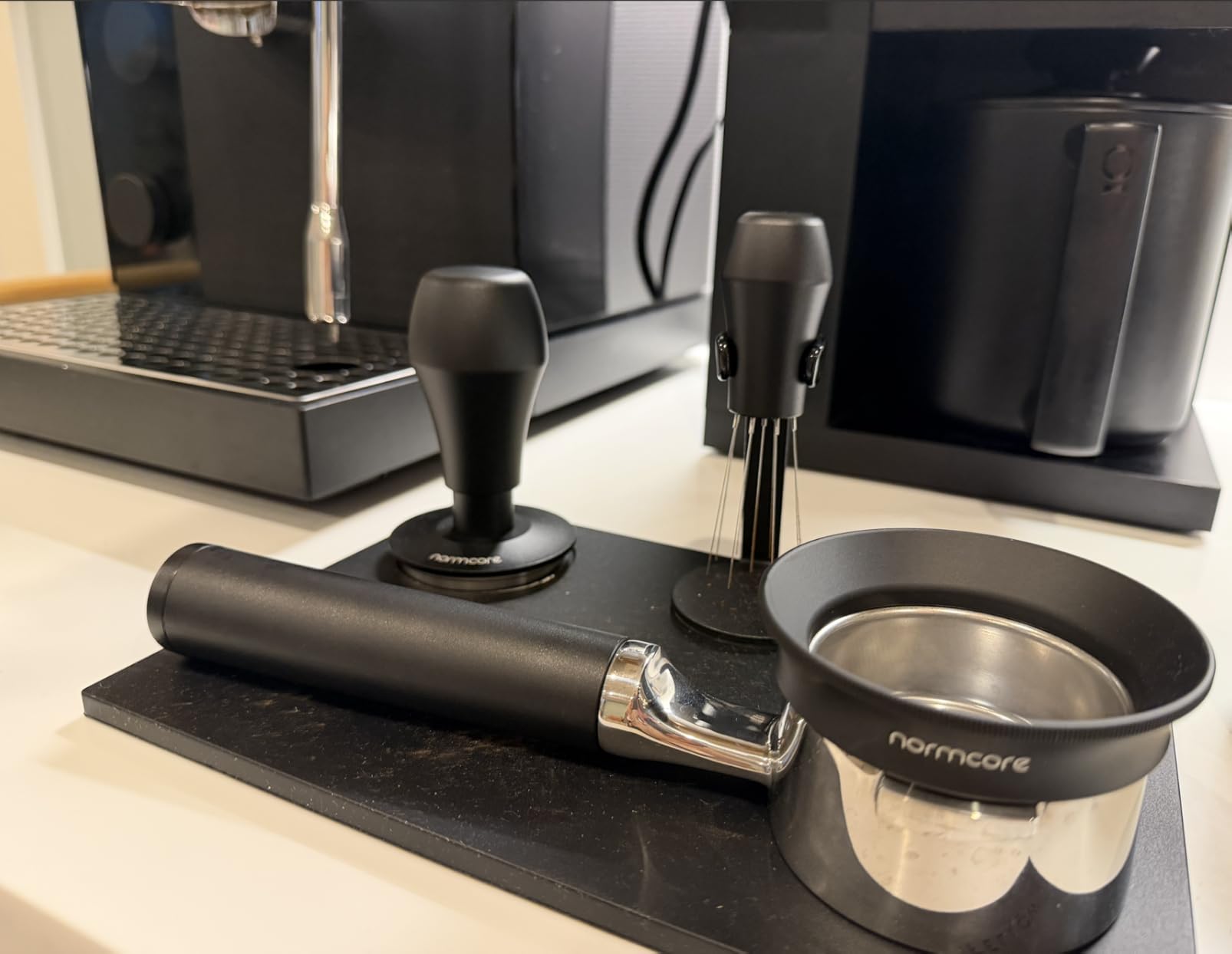 Normcore 54mm Magnetic Dosing Funnel V2 - Espresso Coffee Dosing Ring - 18mm Anodized Aluminum with 8 Neodymium Magnets Fits 54mm Breville Portafilter customer photo 1