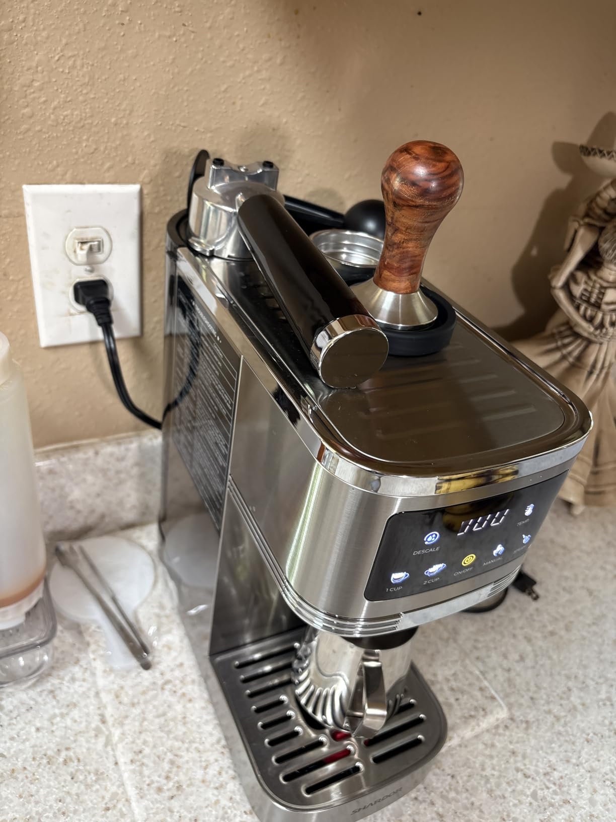 Y-Step 23 PCS Coffee Tamper Set, Espresso Accessories Kit Barista Kit, with Espresso Tamper 51mm, Coffee Stirrer, Frothing Pitcher, Tamper Mat, Latte Art Pen, Sandalwood Tamper for Espresso Machine customer photo 1
