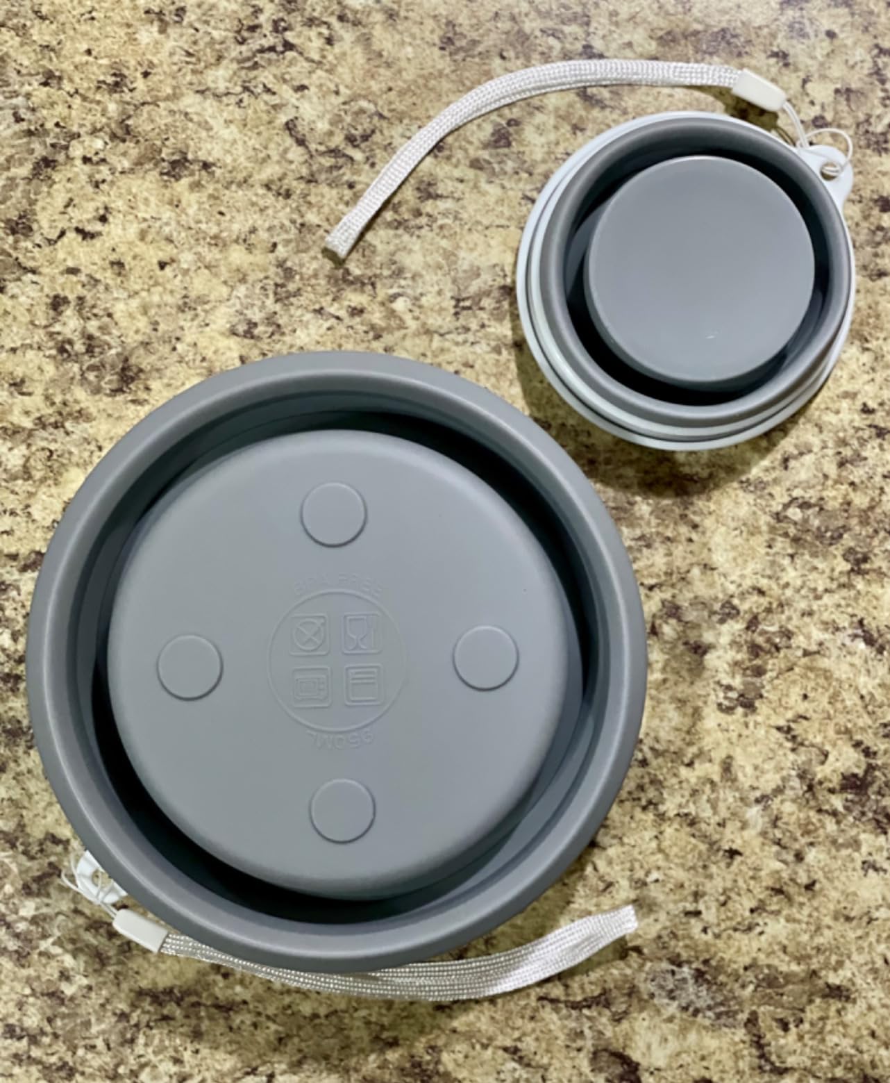 Odoland Camping Collapsible Silicone Cup and Bowl Set, Portable Mess Kit with Stainless Steel Spork and Lid for Backpacking, Hiking, Picnic, Travel customer photo 2