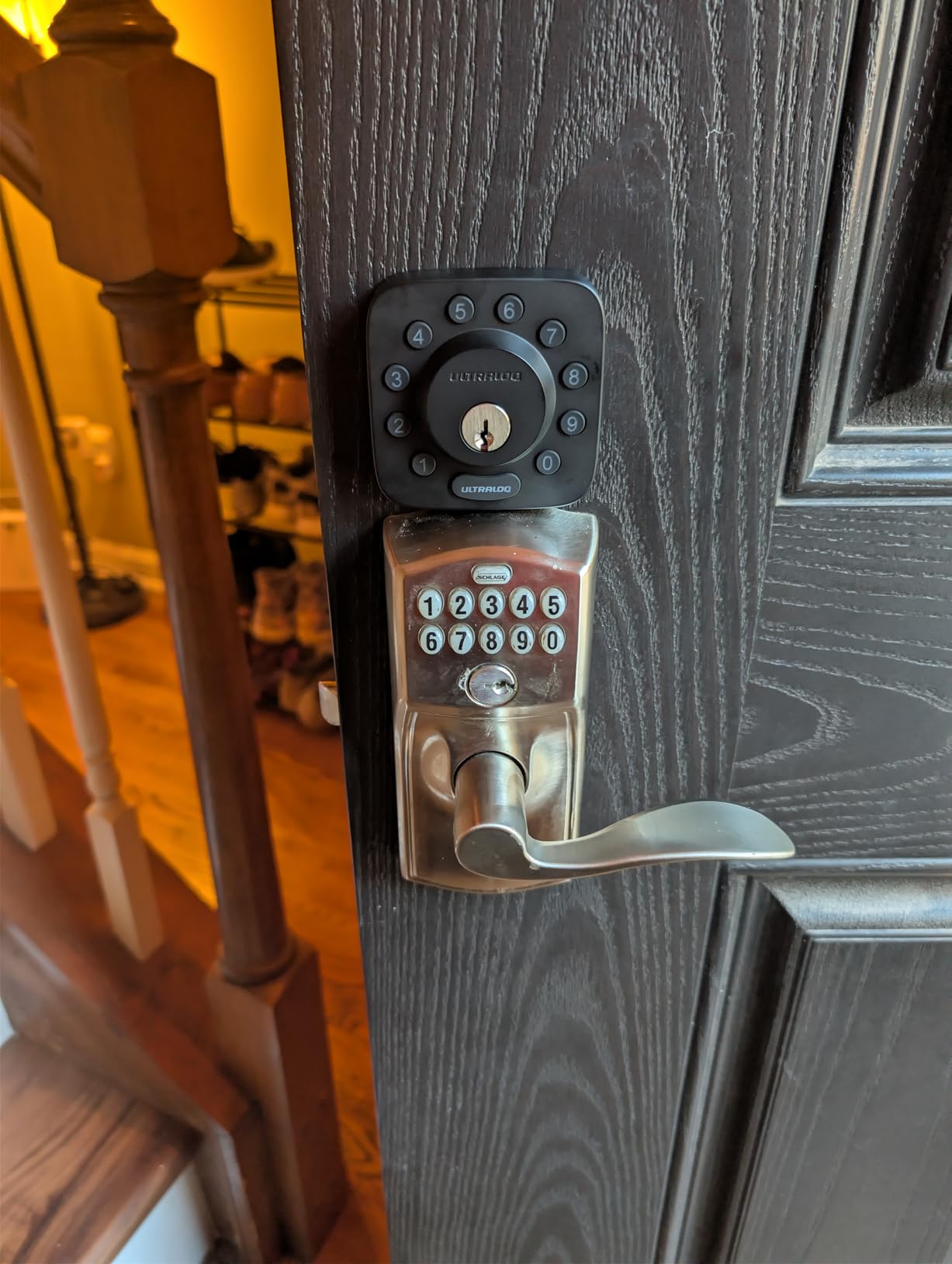 ULTRALOQ U-Bolt WiFi Smart Lock with Door Sensor, Built in Wi-Fi Keypad Deadbolt Lock for Front Door, Remote Control, Auto-Lock, Compatible with Alexa, Google, SmartThings, Easy Install, Matte Black customer photo 2