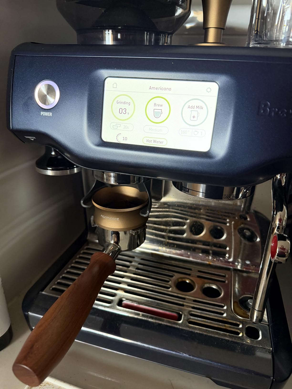 Normcore 58mm Magnetic Dosing Funnel V2, Espresso Coffee Dosing Ring, 28mm Anodized Aluminum with 8 Neodymium Magnets Fits 58mm Breville Portafilter customer photo 1