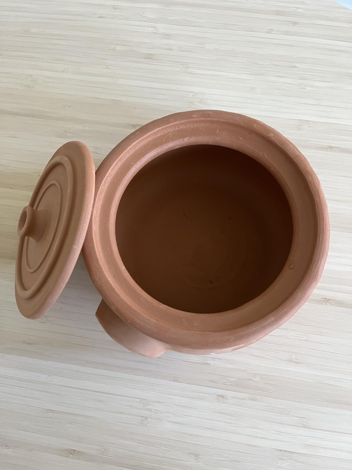 Hakan Suphan Handmade 7.6-Quart Large Clay Cooking Pot with Lid, Natural Unglazed Cookware, Terracotta Cazuela, Casserole Dish, Rice Cooking, Stewpot, Korean, Indian, Mexican Dish 7.2 L customer photo 2