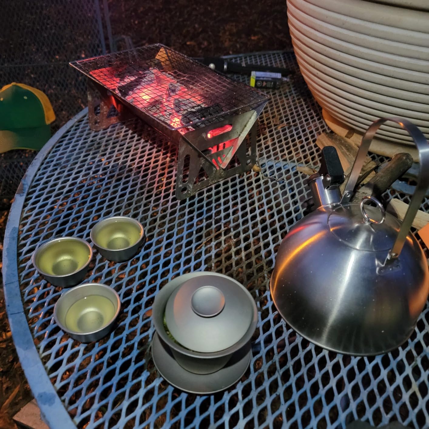 200ML Titanium Gaiwan Kung Fu Teacup with Lid and Saucer Set Lightweight Portable Chinese Traditional Gaiwan Tea Bowl with Cover 3 35ml Teacups Outdoor Camping Tea Set Ti3124D customer photo 1