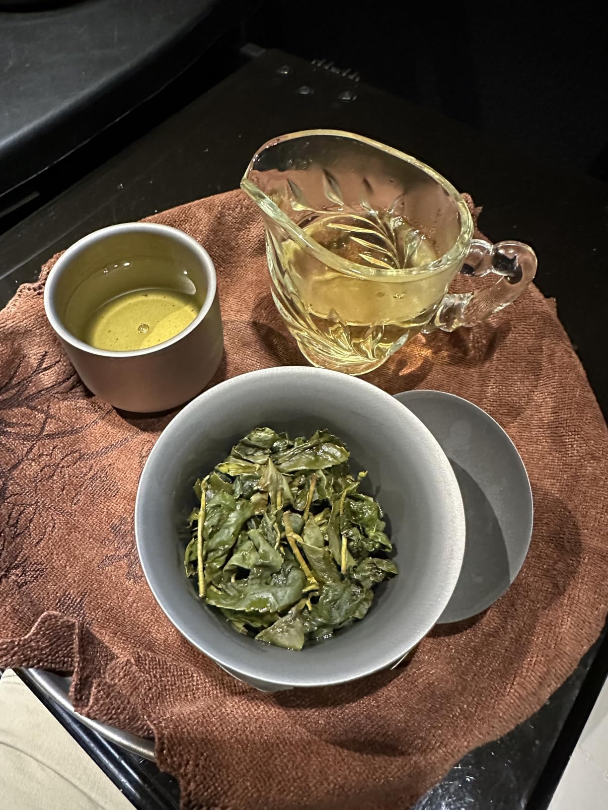 200ML Titanium Gaiwan Kung Fu Teacup with Lid and Saucer Set Lightweight Portable Chinese Traditional Gaiwan Tea Bowl with Cover 3 35ml Teacups Outdoor Camping Tea Set Ti3124D customer photo 2