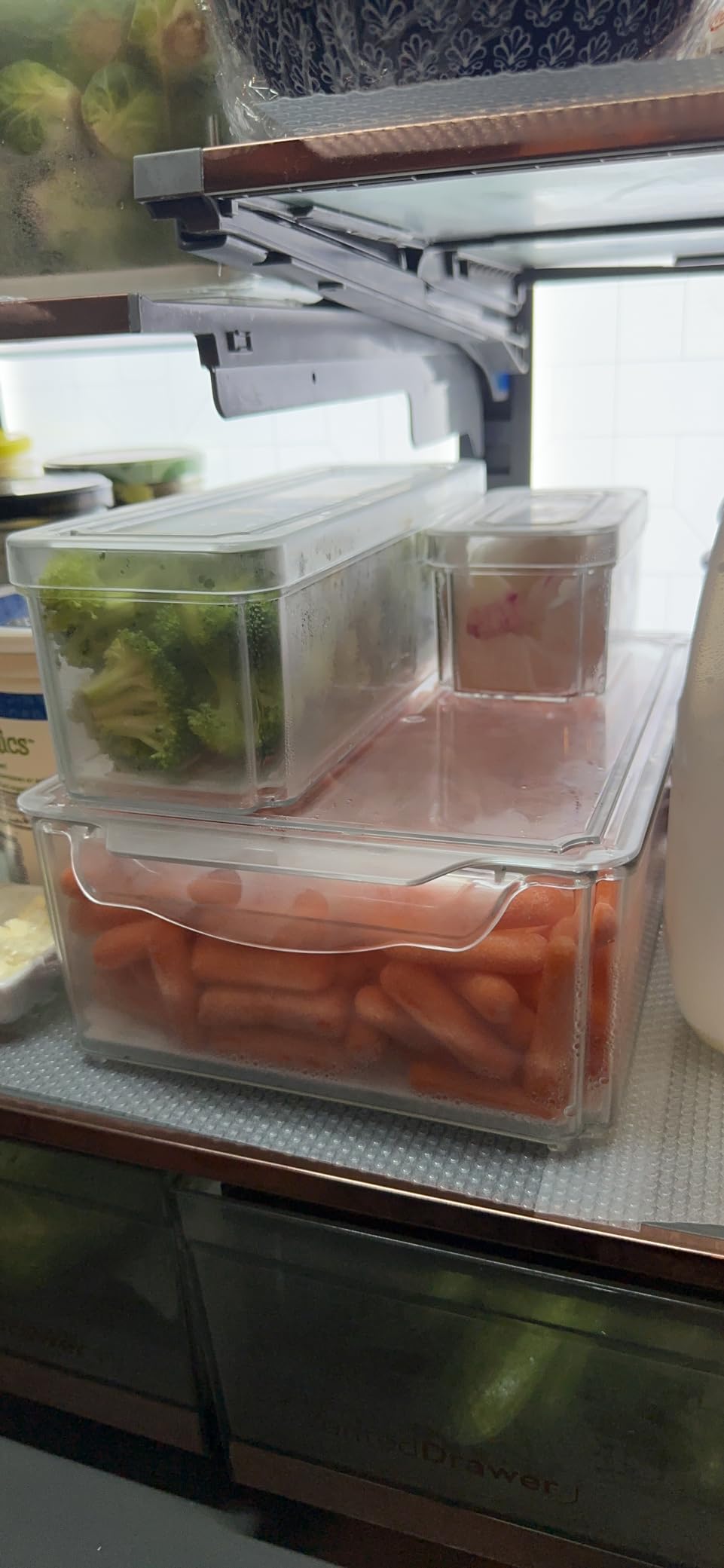 14 Pack Fridge Organizer, Stackable Refrigerator Organizer Bins with Lids, BPA-Free Fridge Organizers and Storage Containers for Fruit, Vegetable, Food, Drinks, Cereals, Clear customer photo 2