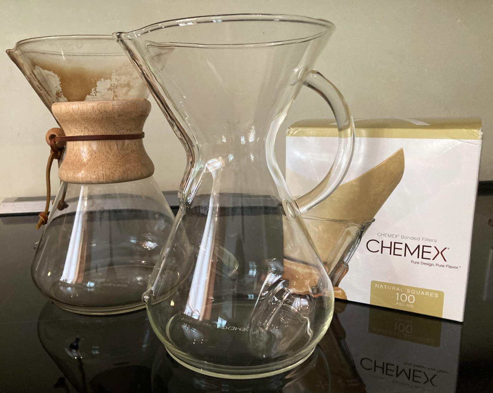 ChemAer Pour-Over Glass Handle Coffeemaker - 8-Cup - Exclusive Packaging customer photo 1