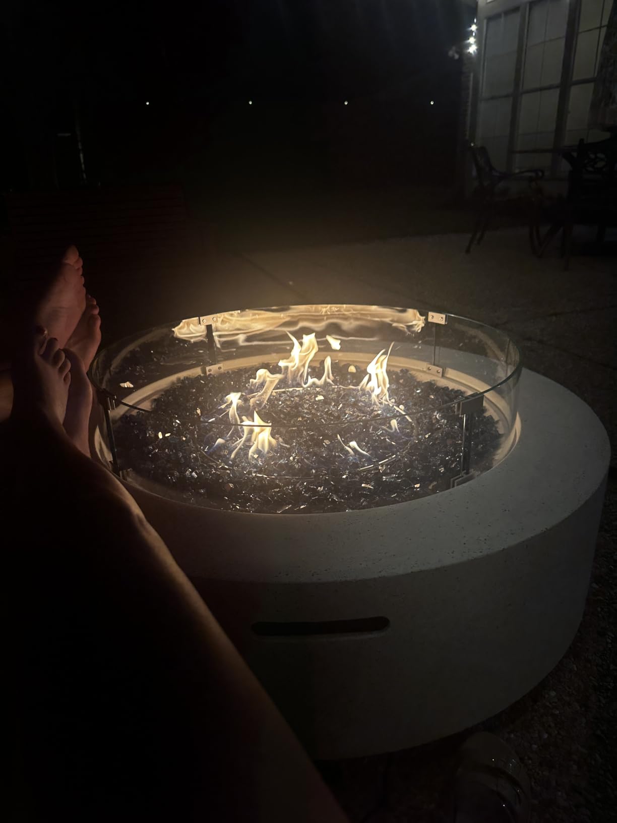 COSIEST 2-Piece Outdoor Propane Firepit Table Set w Tank Table, 42