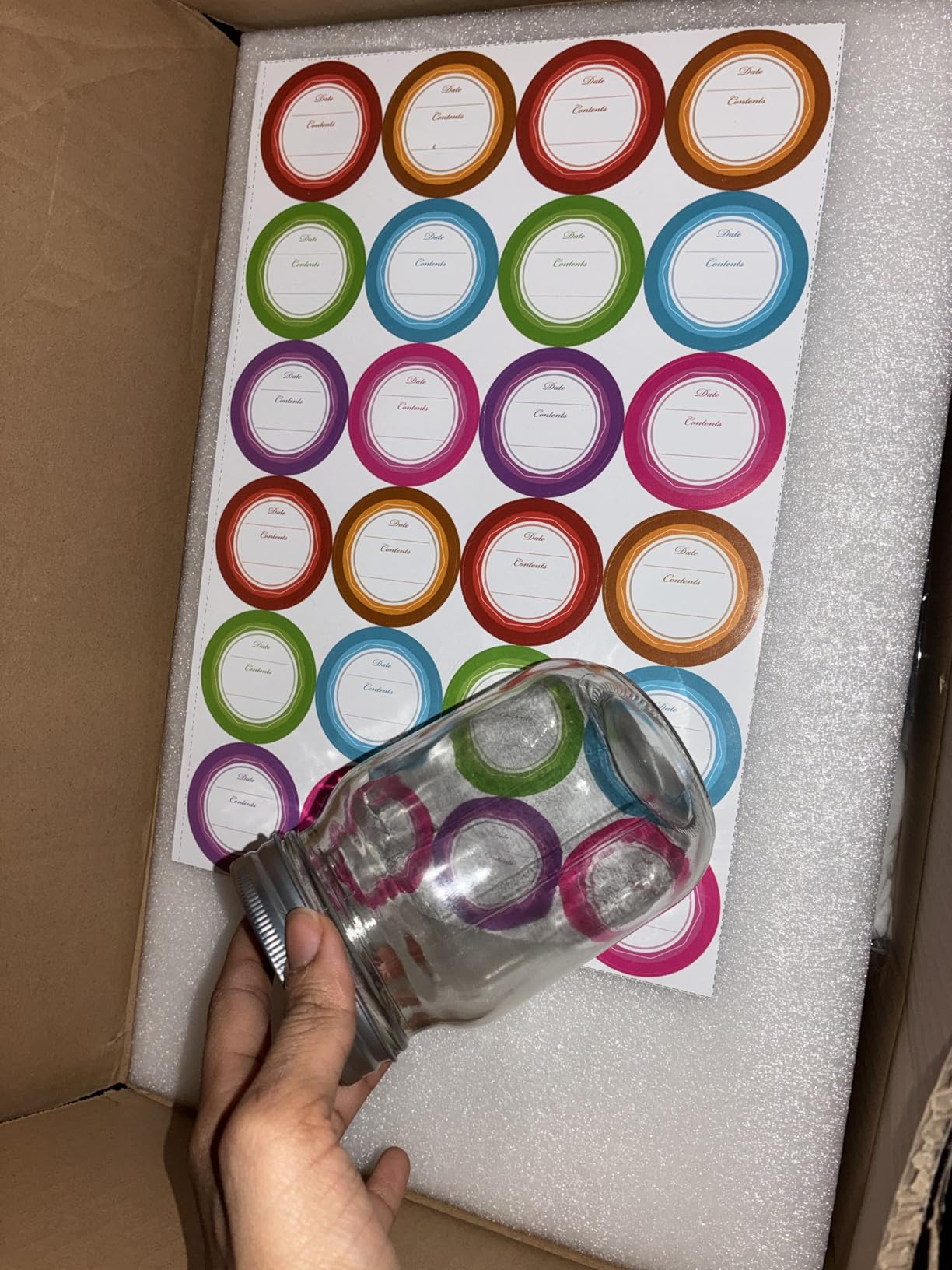 Glass Mason Jars 16 oz with Airtight Lids and Bands - 15 Pack Regular Mouth Pint Canning Jars for Pickling, Meal Prep, Overnight Oats, Dry Food & DIY Crafts - Includes 24 Stickers & Brush customer photo 1