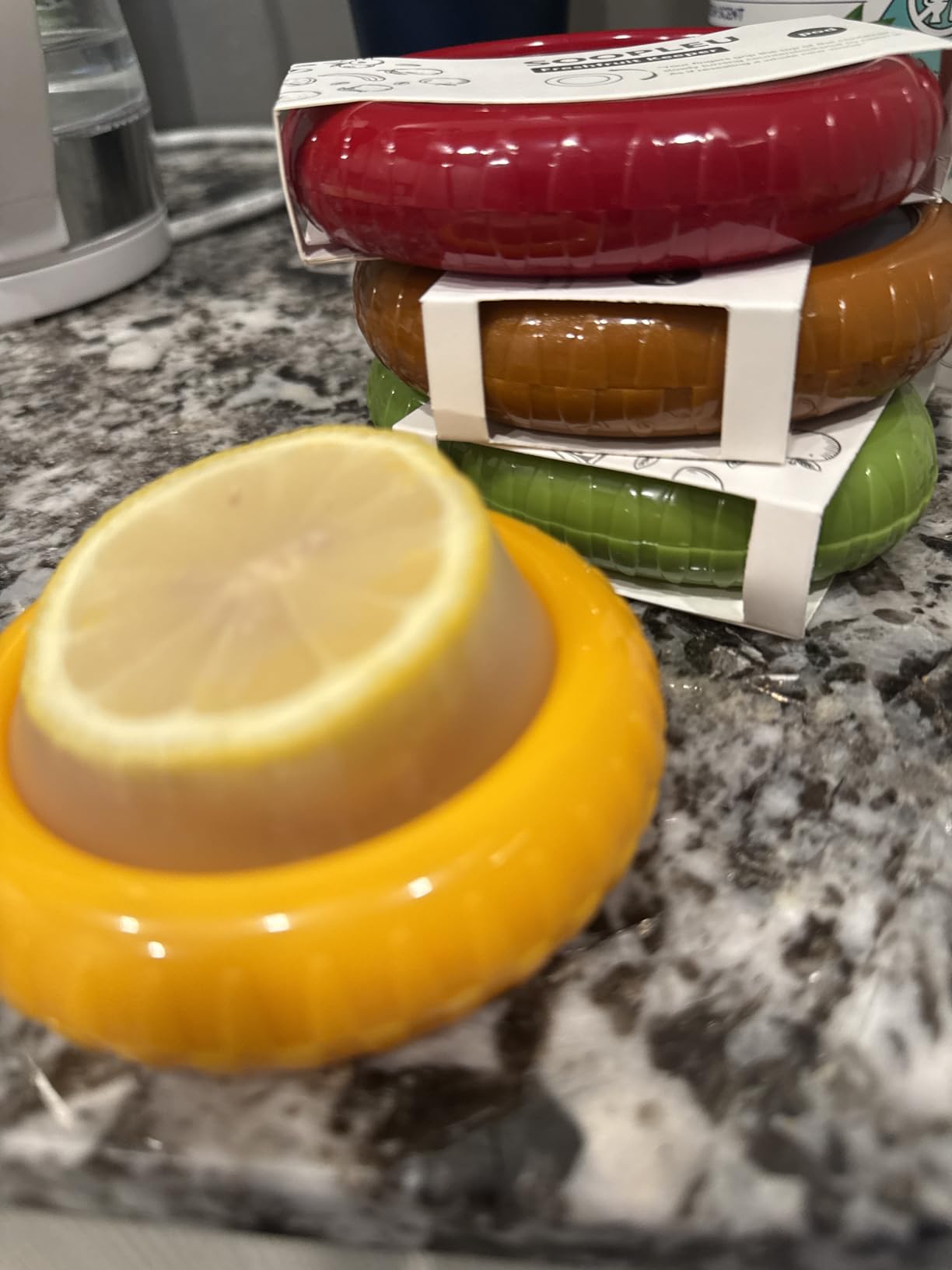 Avocado Saver and Tomato Holder - Set of 4 Reusable Storage Containers for Fridge - Ideal for Garlic, Onions, Lemons, and Potatoes customer photo 1