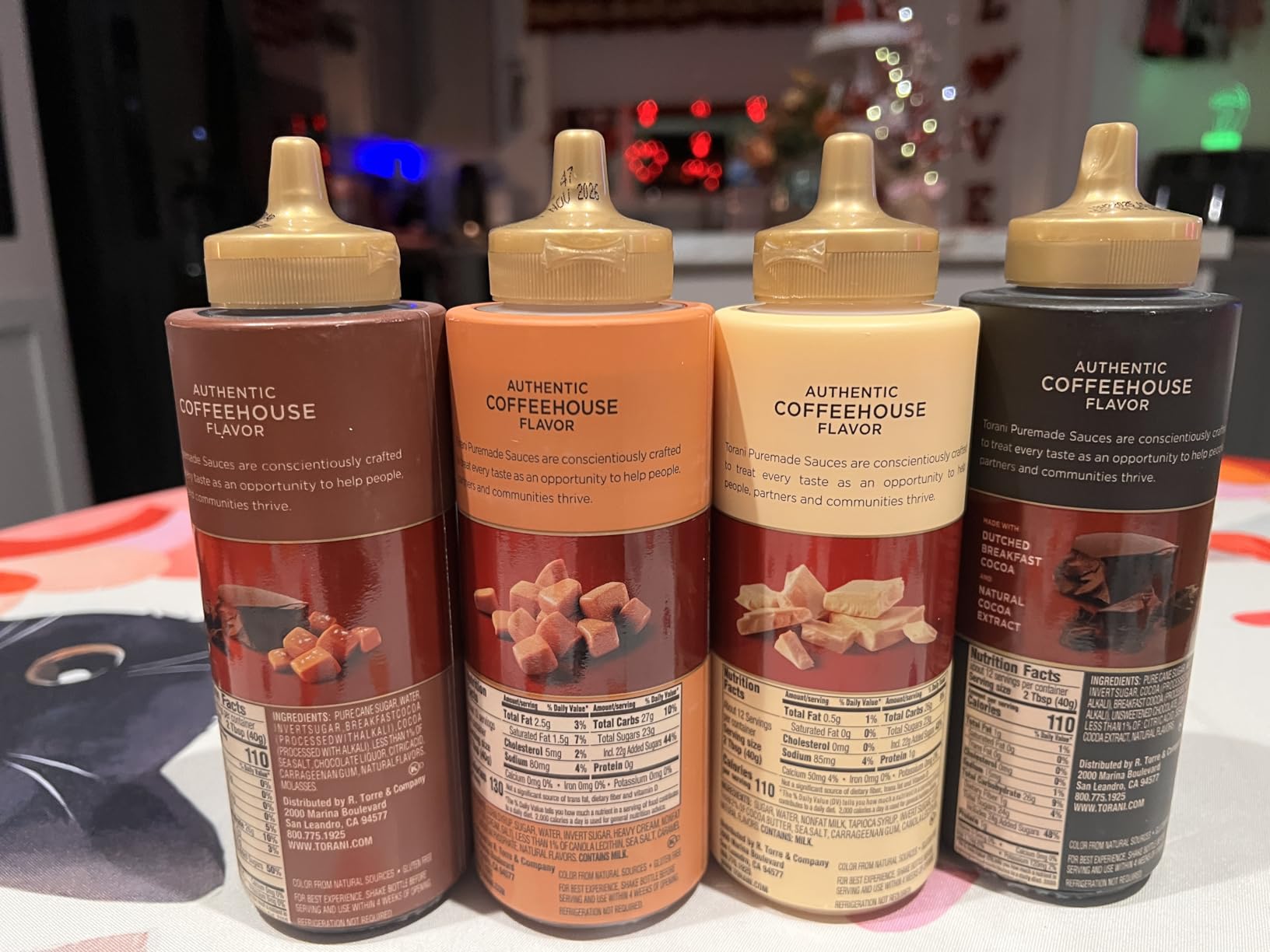 Torani Puremade Dessert & Drink Sauce Variety Pack, Chocolate Caramel, Dark Chocolate, White Chocolate & Caramel, 16.5 fl oz (Set of 4) customer photo 2