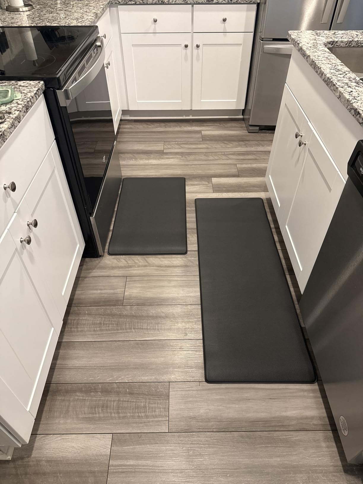 StepRite Kitchen Mats, 2PCS Kitchen Rugs, Cushioned Anti Fatigue Kitchen Mats for Floor, Non-Slip Standing Desk Mat, Waterproof Kitchen Rug Set for Kitchen, Floor, Office, 17.3