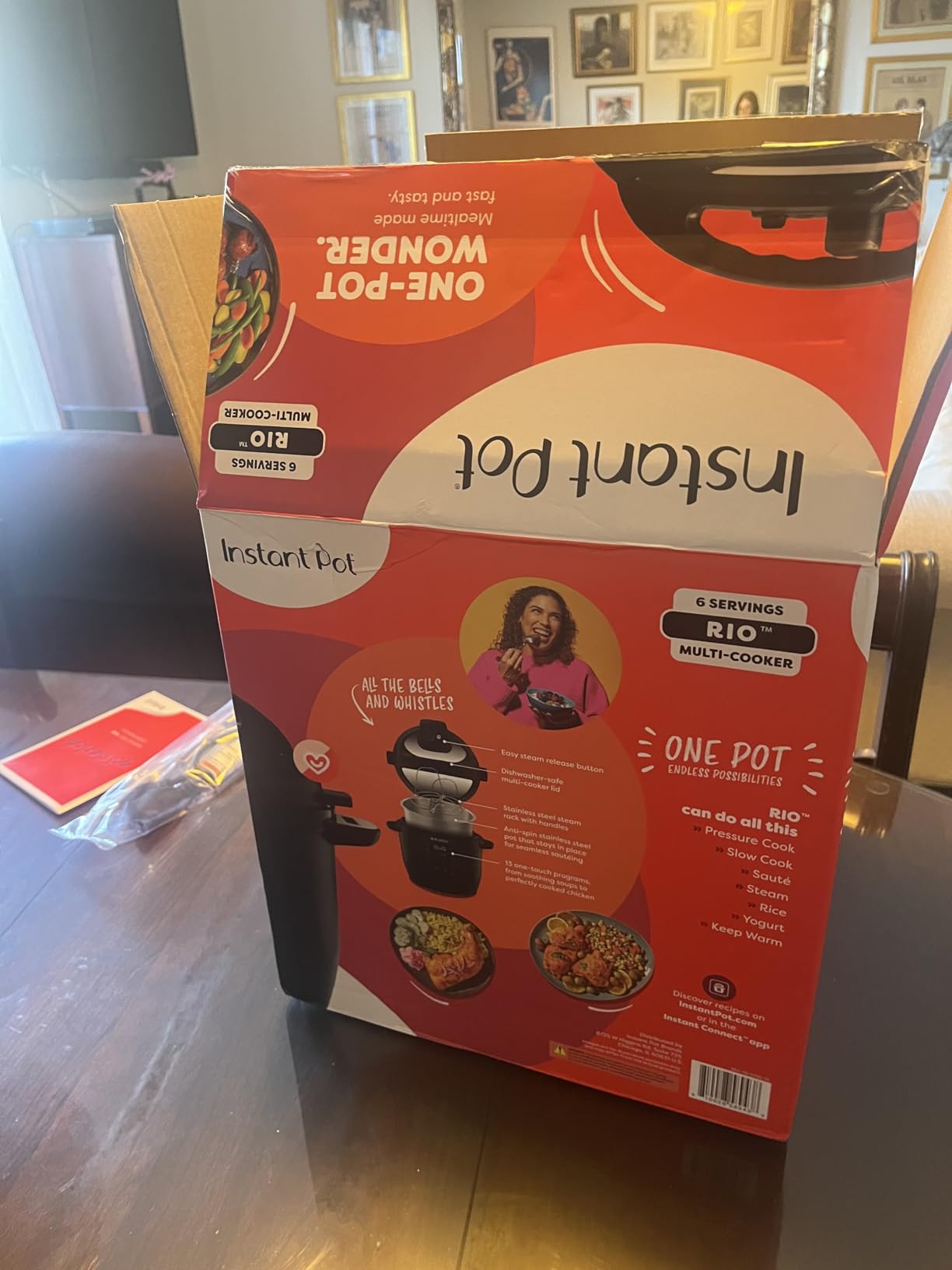 Instant Pot RIO 7.5QT Wide, 7-in-1 Electric Multi-Cooker, Pressure Cooker, Slow Cook, Rice, Steamer, Sauté, Yogurt & Warmer, Wide Base, Large Searing Base, WhisperQuiet Steam Release customer photo 2