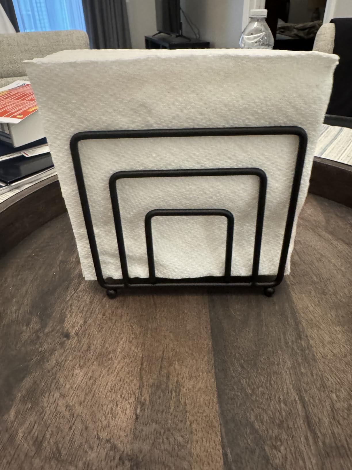 Napkin Holder for Table, Modern Metal Black Napkin Holders for Kitchen Dining Tables & Countertops, Paper Cocktail Napkins Holder Dispenser for Indoor & Outdoor Use by LAIHIFA customer photo 2