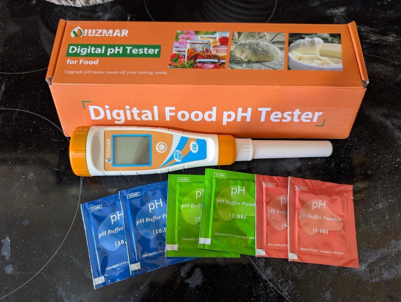 pH Tester for Food Digital pH Meter for Sourdough Starter and Dough Spear Sensor Food pH Kit Works for Fermented Sausages Cheese Sushi Rice Canned Jam Soapmaking and Other Solid Semi-Solid customer photo 2