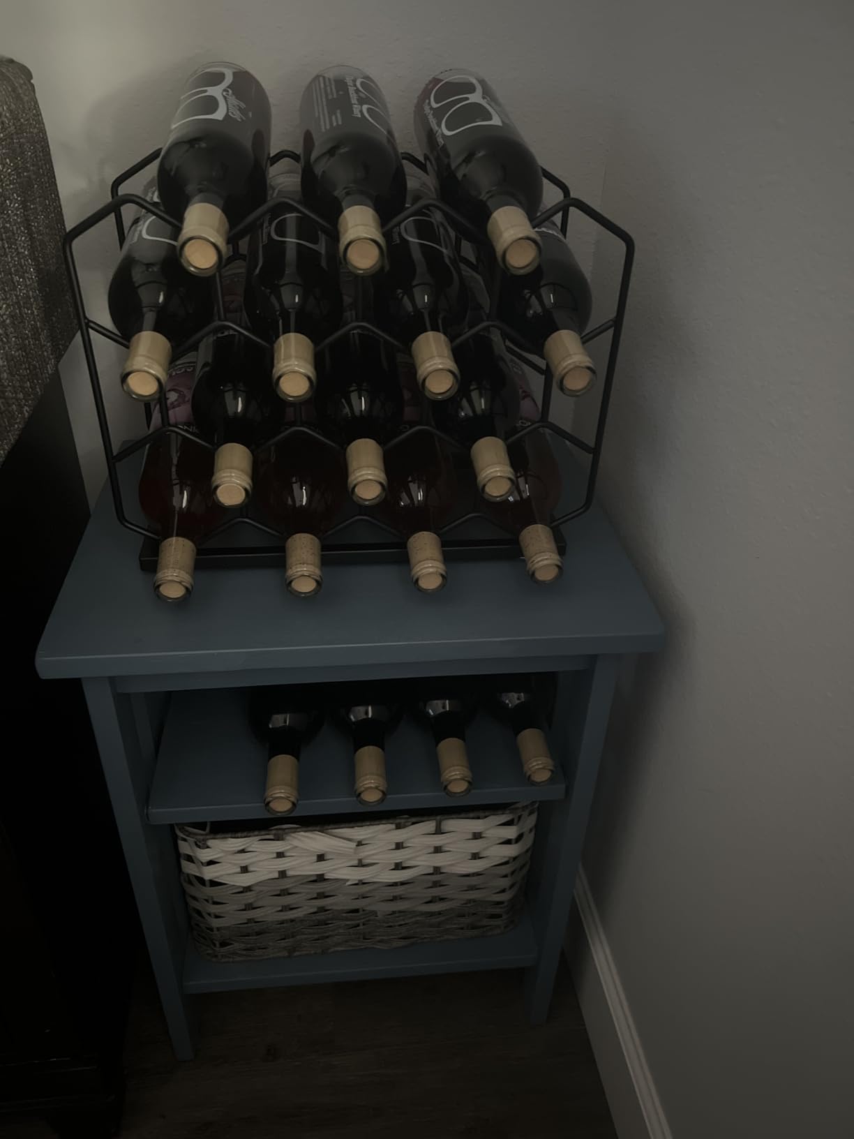 14 Bottle Countertop Wine Rack - Freestanding Modern Gold Metal Wine Rack - Tabletop Wine Holder Stand for Cabinet, Pantry, Wine Bottle Storage...... customer photo 1