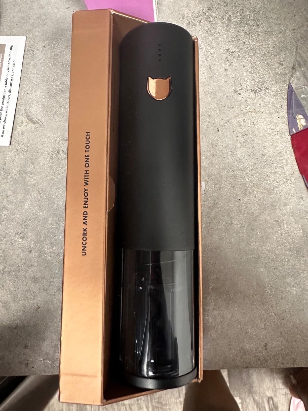 VINABON Electric Wine Opener - Updated 2026 One-Touch Automatic Wine Bottle Opener Corkscrew - Rechargeable (Up to 100 Bottles/Charge) with Foil Cutter Stand, LED Indicator. Includes Wine Guide eBook customer photo 2