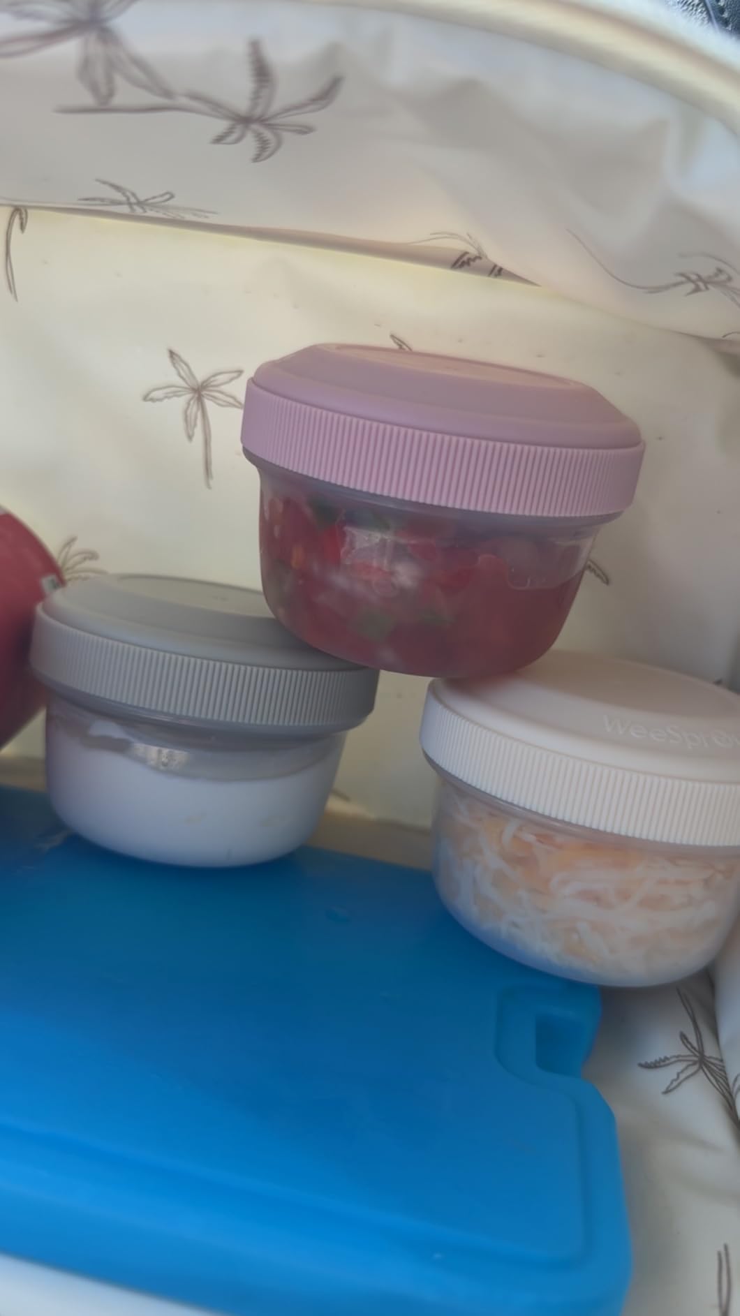 WeeSprout Leakproof Baby Food Storage - 12 Set, Small Plastic Containers with Lids, Lock in Freshness, Nutrients & Flavor, Freezer & Dishwasher Friendly, 4oz Snack Containers (Variety Matte) customer photo 2
