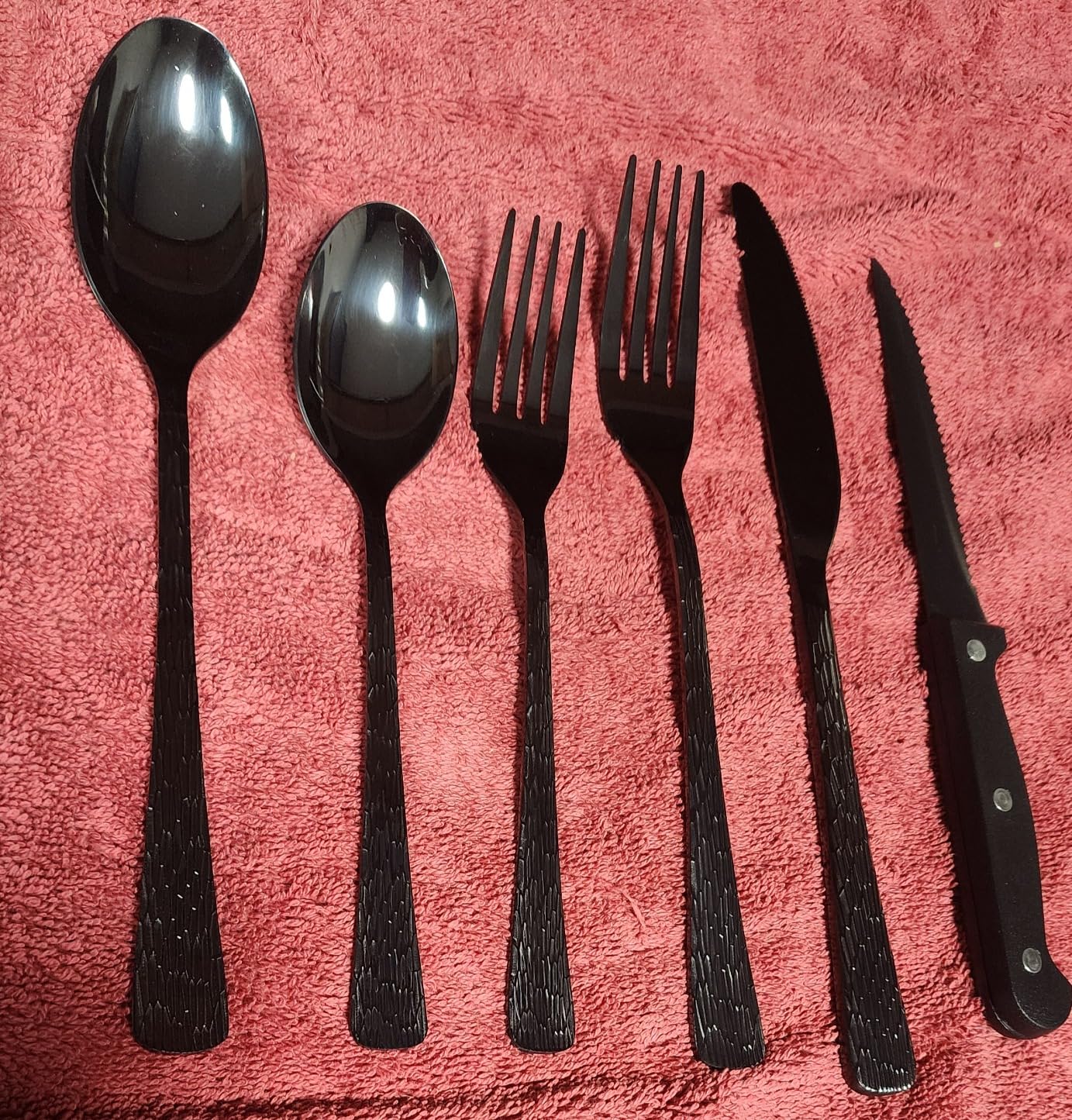 49-Piece Silverware Set with Organizer, Heavy Duty Stainless Steel Flatware Set for 8, Cutlery Utensil Sets with Steak Knives, Rust-proof, Mirror Polished, Dishwasher Safe customer photo 2