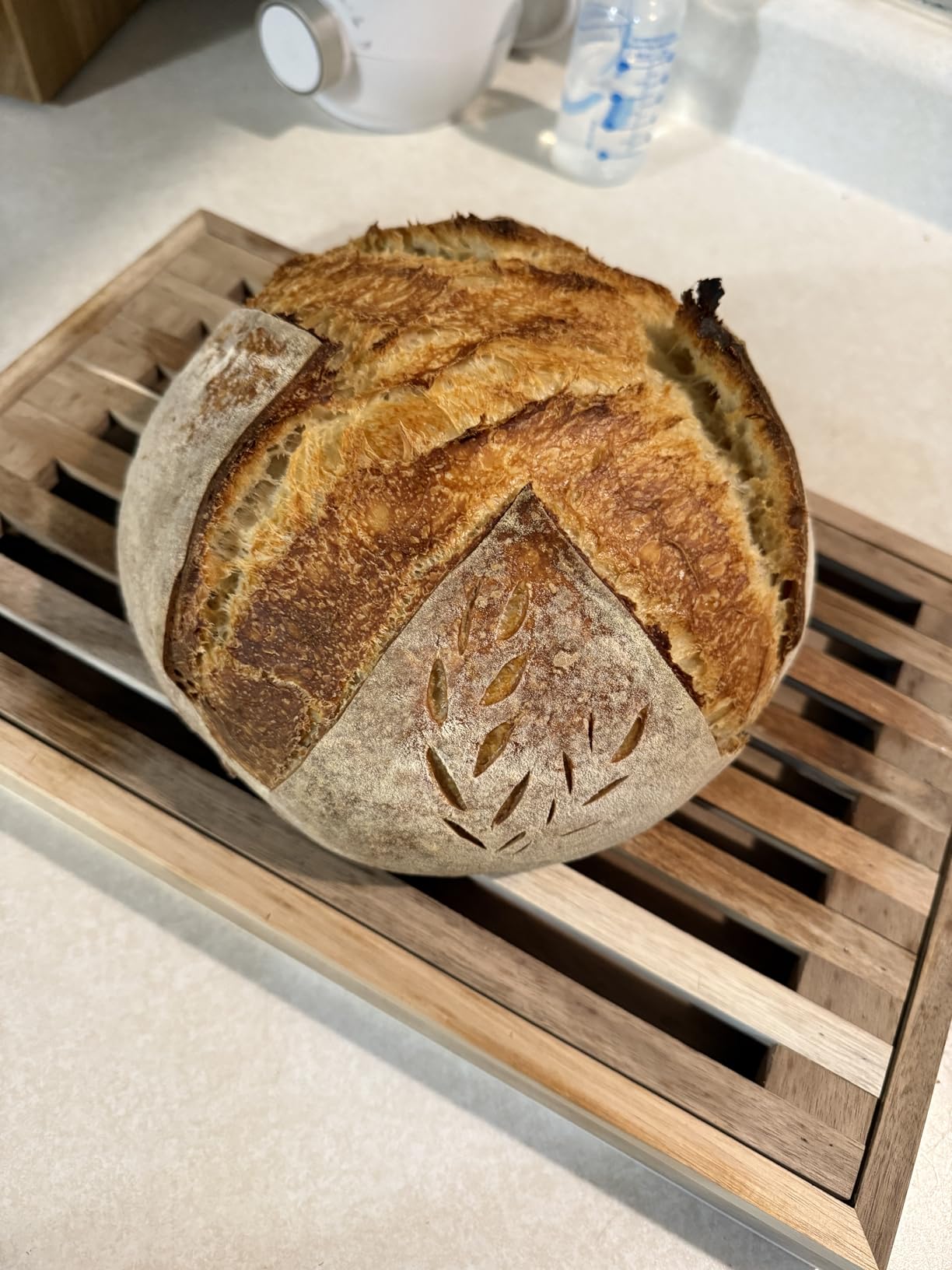 Bread Cutting Board with Crumb Catcher Tray Wooden Holder Bread Tray for Serving Bread Slicers for Homemade Bread Cutting Boards for Kitchen with Holder customer photo 2