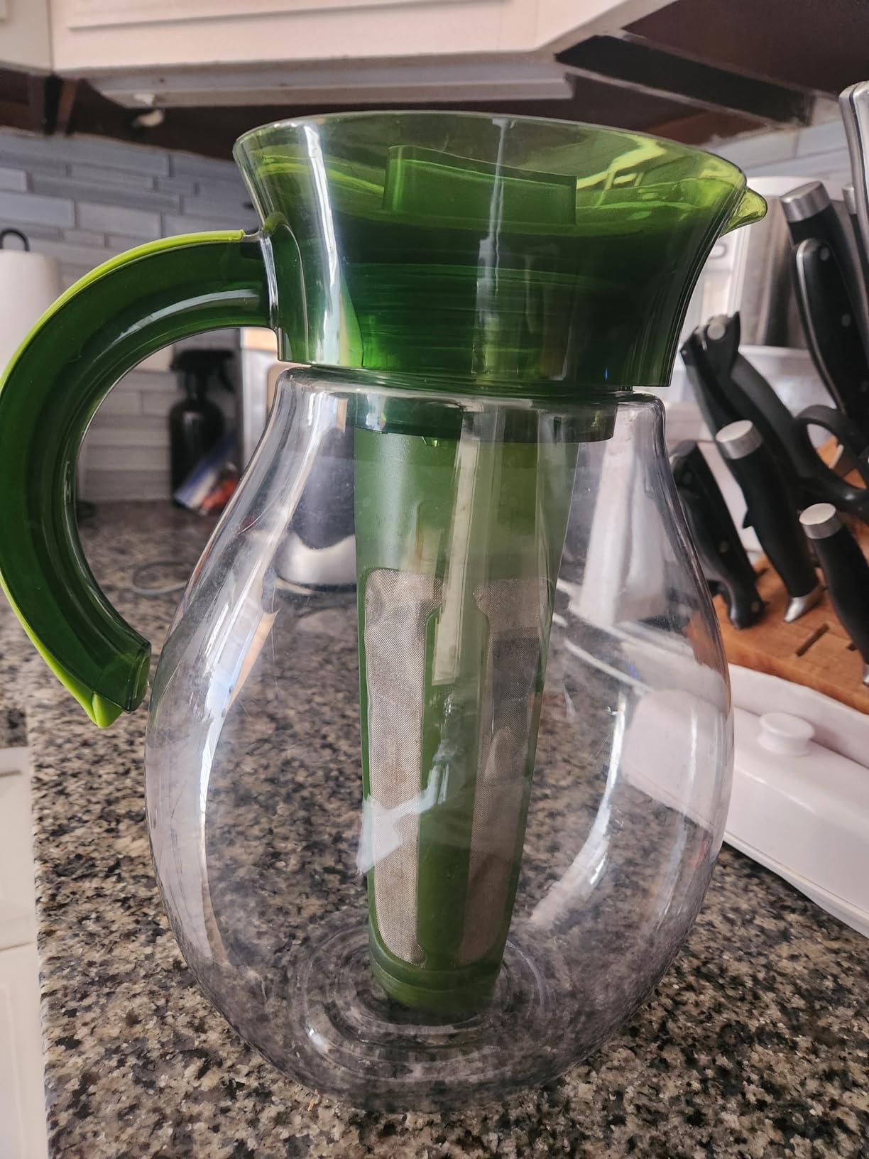 Primula The Big Iced Tea Maker and Infuser, Plastic Beverage Pitcher with Leak Proof, Airtight Lid, Fine Mesh Reusable Filter, Made without BPA, Dishwasher Safe, Aqua customer photo 2