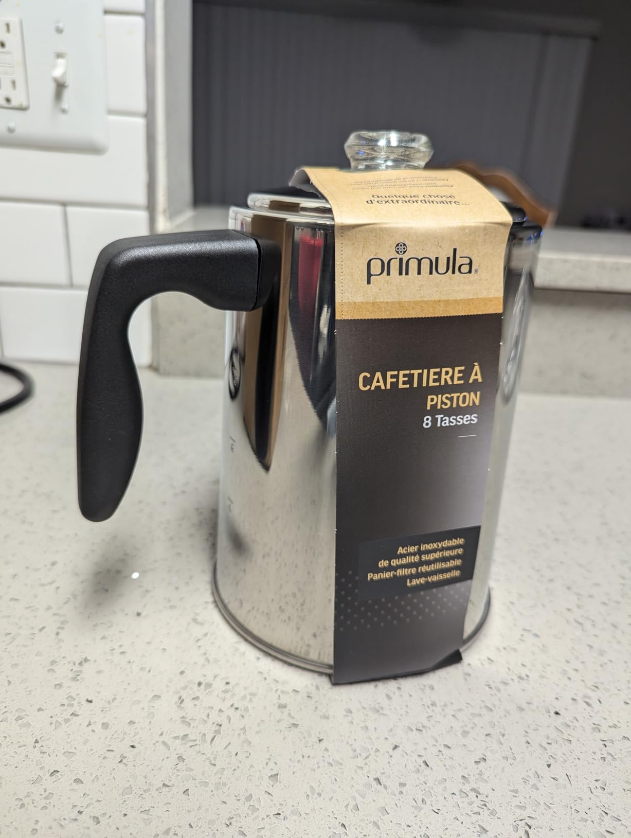 Primula Stovetop Coffee Percolator, Premium Stainless Steel Coffee Maker with Reusable Filter Basket, Non-Drip Spout, Glass Knob Brew Indicator and Heat Resistant Handle, Dishwasher Safe, 8 Cup customer photo 2