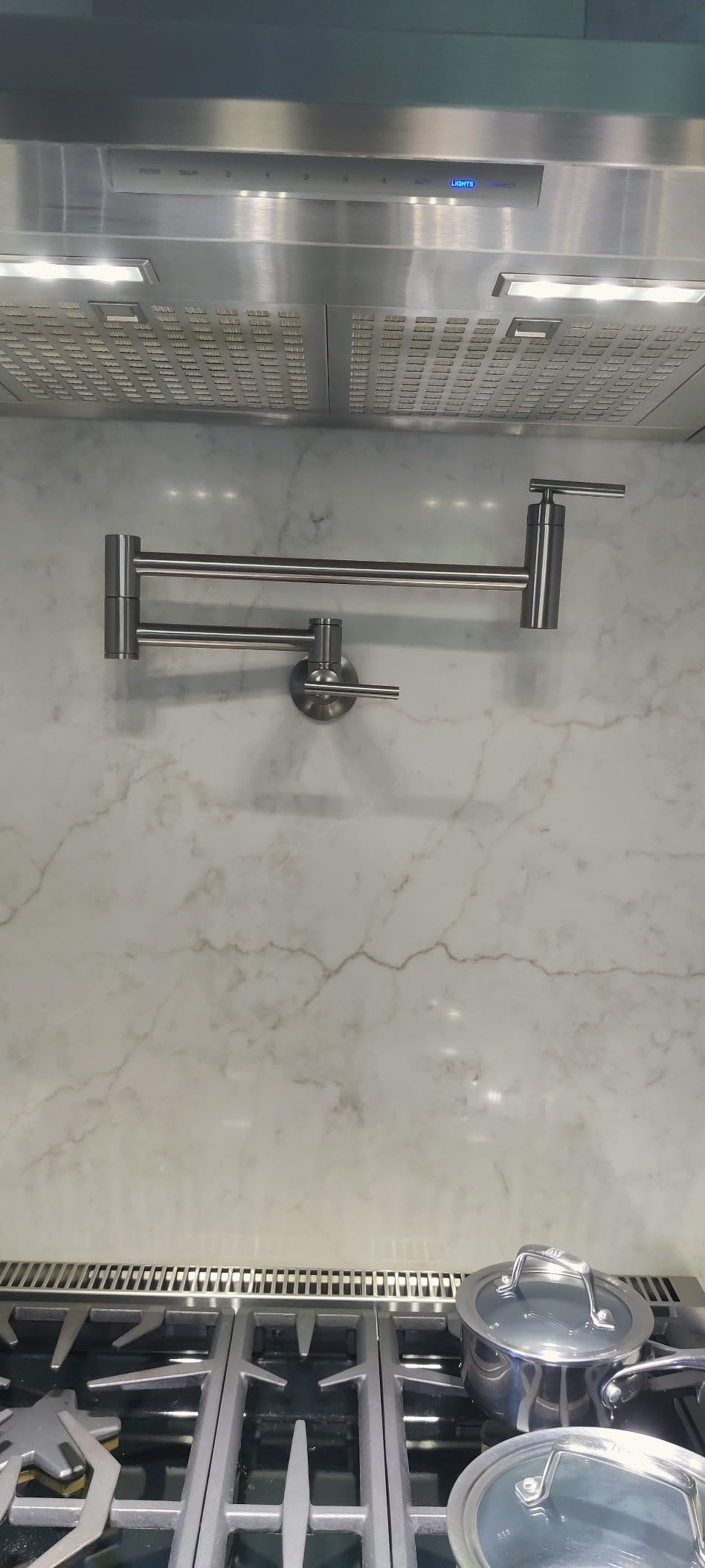 KOHLER 35745-BL Contemporary Style Wall-Mount Pot Filler Kitchen Faucets, Matte Black customer photo 1