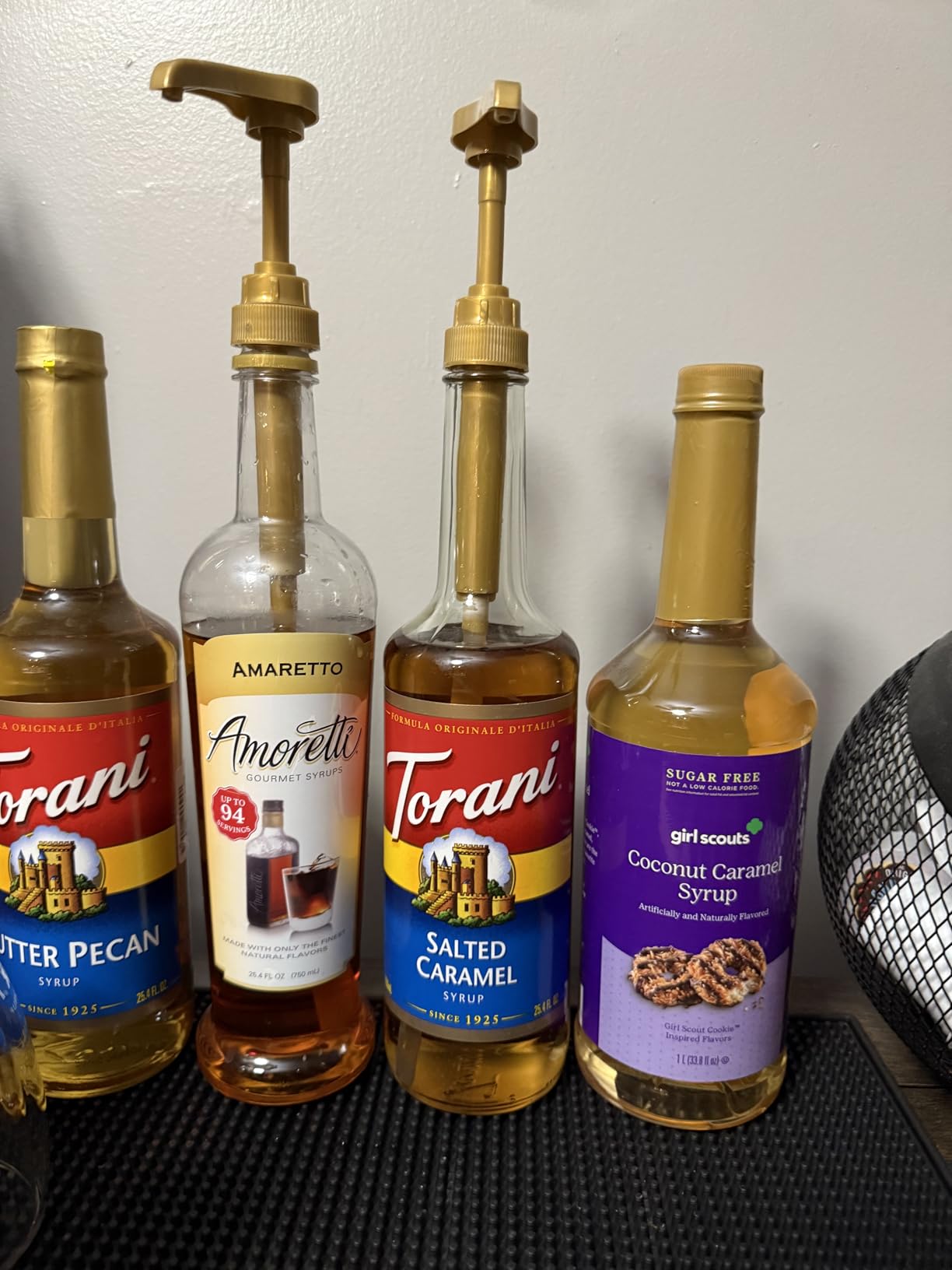 VOISEN Coffee Syrup Pumps, 6 Pack Gold Syrup Pump, Skinny Syrup Pump for 750ml 25.4oz Syrup Bottle, Syrup Pump Dispenser for Kitchen Dinning Coffee Bar Drinking Mixes,Davinci,Jordans customer photo 1
