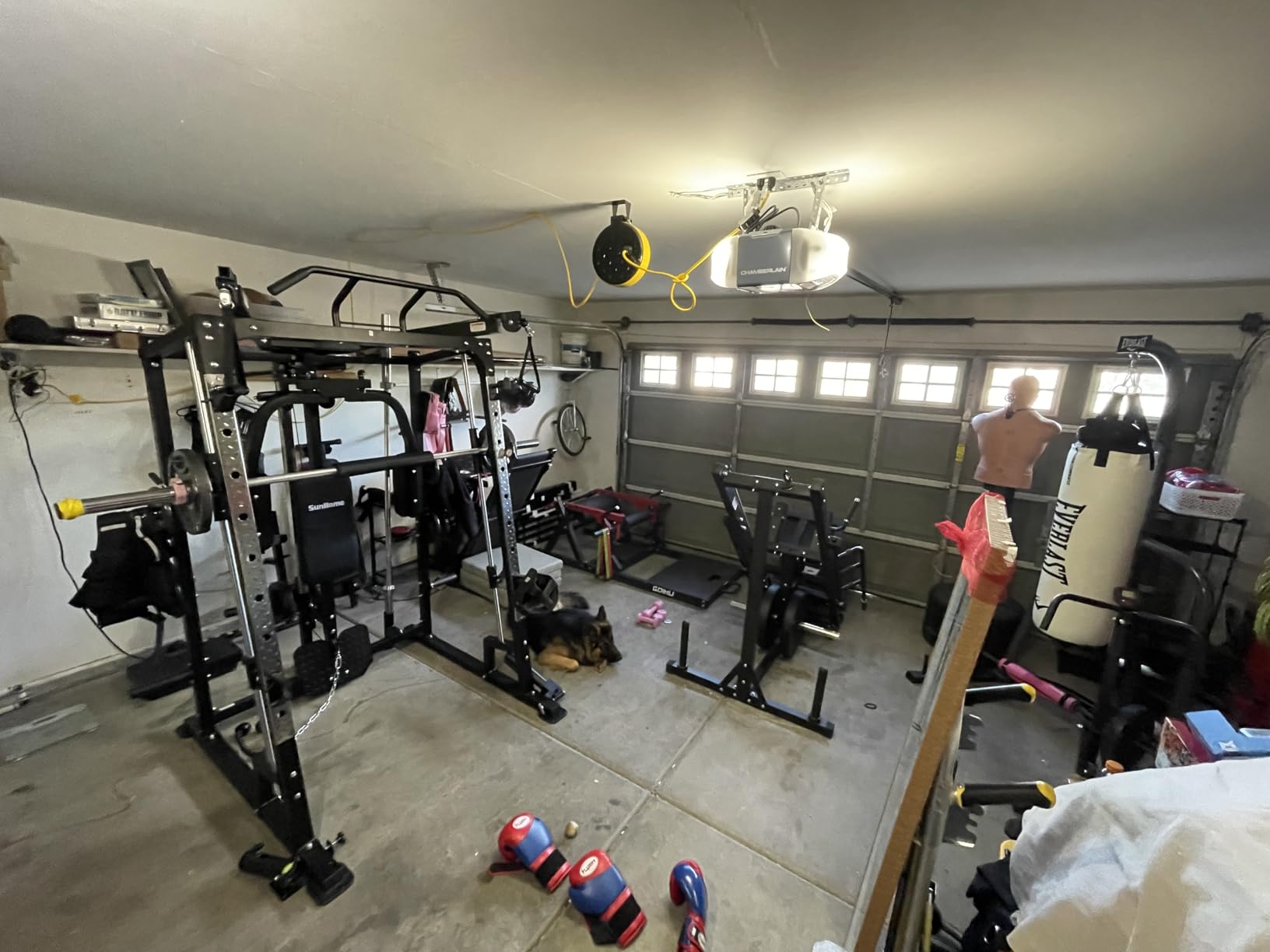 Major Fitness Smith Machine, Power Cage Squat Rack with Smith Bar, LAT Pull-Down Systems, Cable Crossover Machine and Cable Attachment for Home Gym customer photo 2
