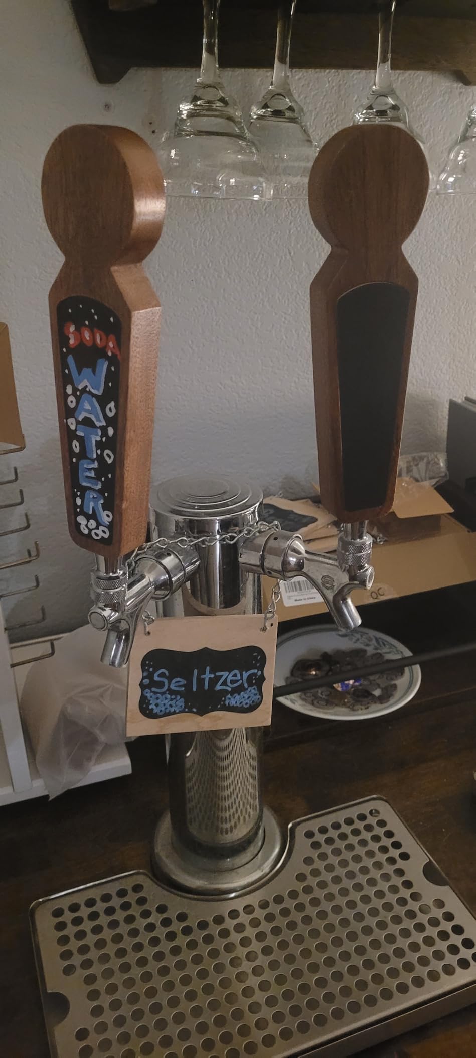 Wooden Beer Tap Handles Keg Handle Chalkboard Beer Tap Handles for Kegerator, Keg Tap Handles & Markers - Pack of 2 customer photo 1