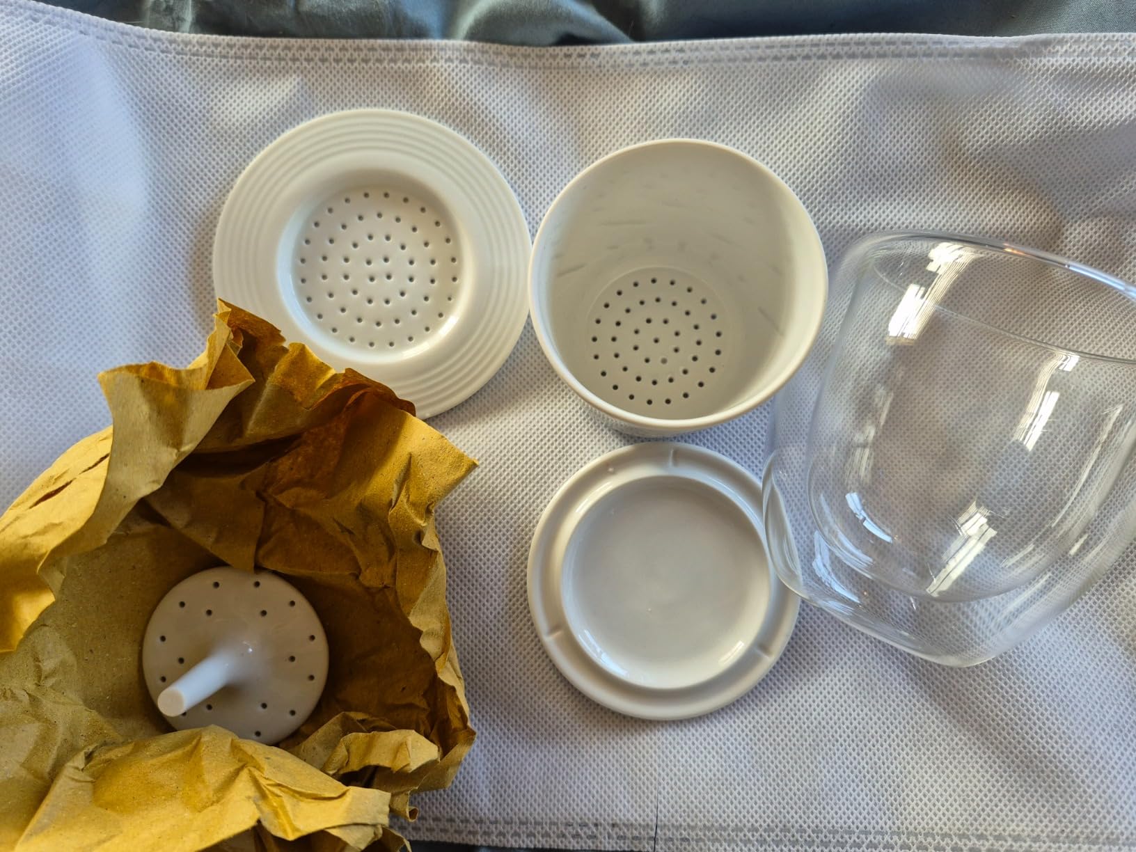 Ceramic Phin Filter - Yellow Small Dripping Ceramic Coffee Phin Filter for Ground Coffee - Portable Camping Coffee Maker - Easy to Use Coffee Drip Filter - Gift for coffee lovers customer photo 2