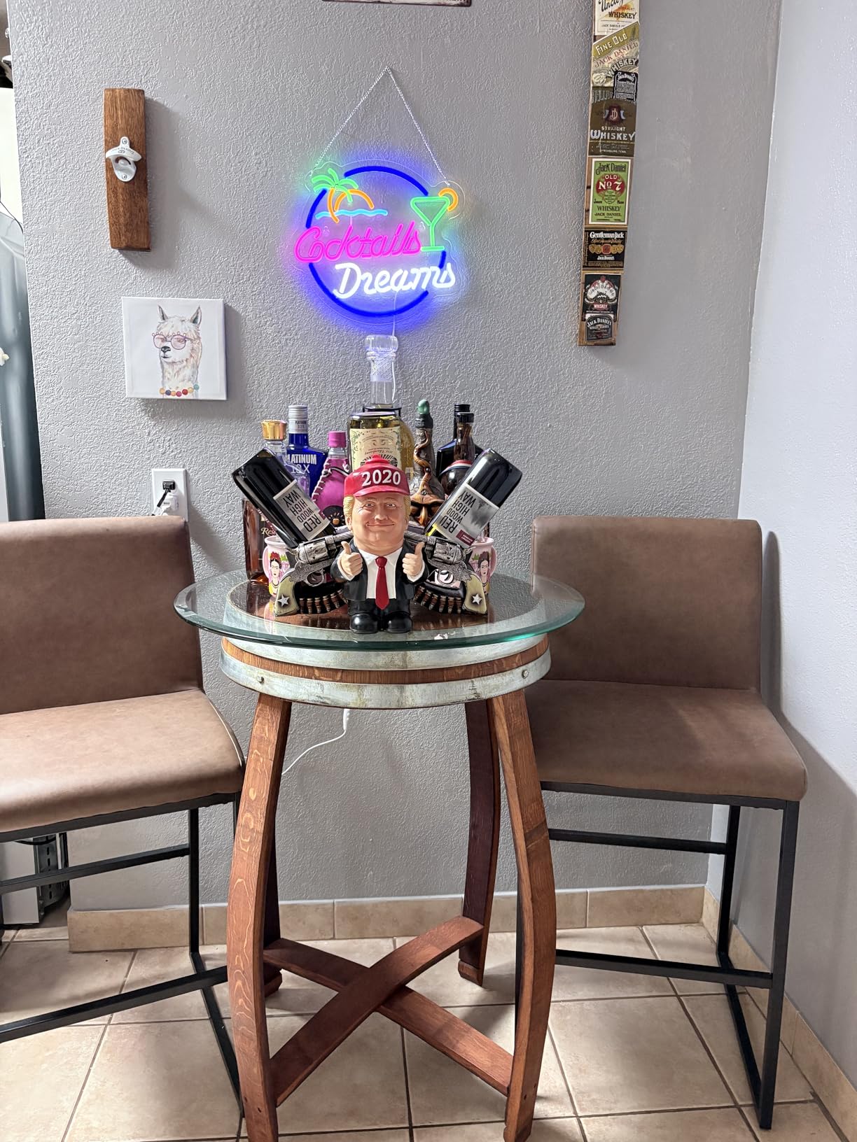 Cocktails and Dreams Neon Sign for Wall Decor Cocktails and Dreams Signs with Dimmable LED Neon Signs Beer Bar Neon Light Sign customer photo 1