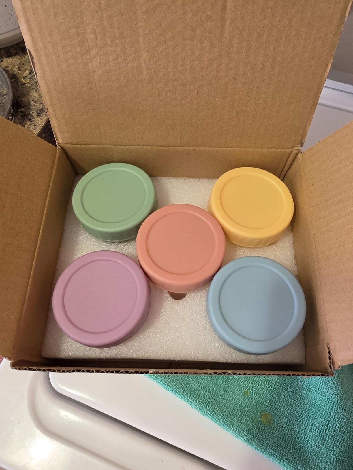 5 Pack Glass Baby Food Storage Containers, 4 oz Leakproof Baby Food Jars with Lids, Small Glass Food Containers for Infant Baby, Freezer & Microwave Safe, BPA Free customer photo 2