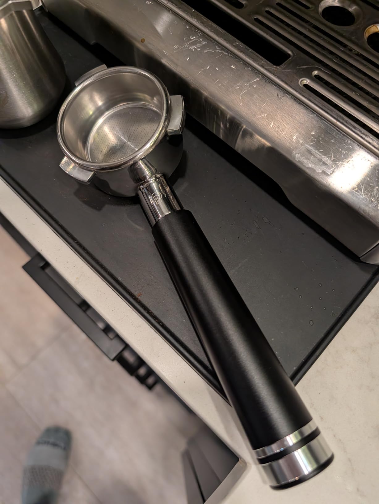 LILQ 54mm Naked Bottomless Portafilter Compatible with Breville Barista Express, Barista Pro, Bambino, and More - 18-20g basket included (Aluminum Flat, 54mm) customer photo 2