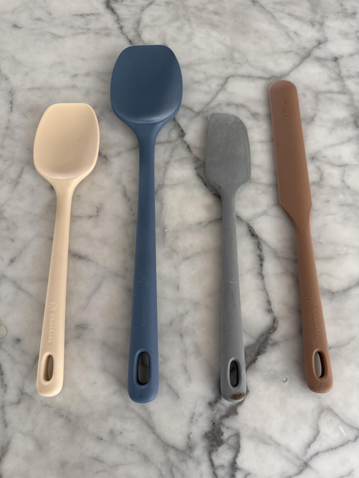 5 Pieces Silicone Spatula Set, Food Grade Rubber Spatula, Upgrade Strong Handle with Ergonomic Grip, Heat Resistant Up to 600°F for Nonstick Cookware, Cooking customer photo 2
