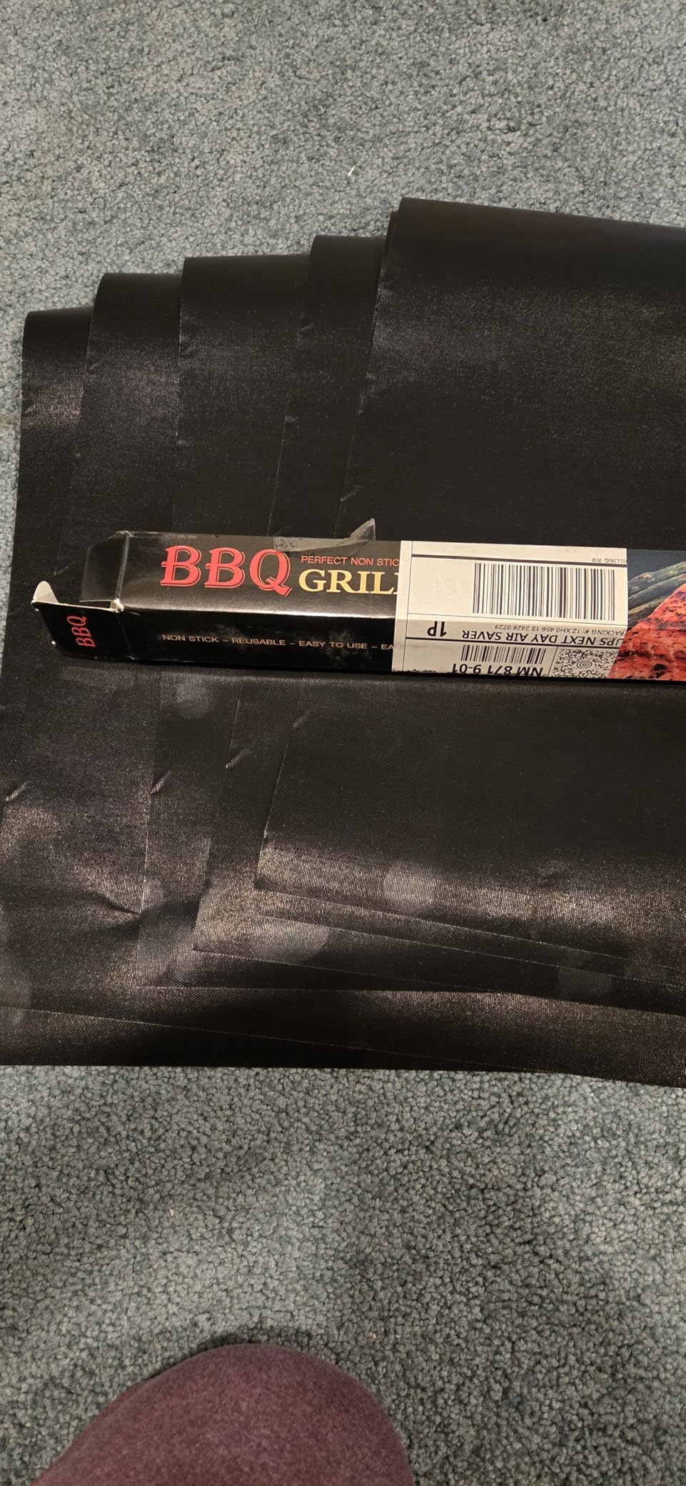 UBeesize 2 Pack Nonstick Grilling Mats for 28 Inch Blackstone Griddle, Resuable Cooking Mat for Grilling, BPA and PFOA Free Heavy Duty BBQ Grill Mats, Griddle Accessories Kit -28 x 17.8 Inch customer photo 1