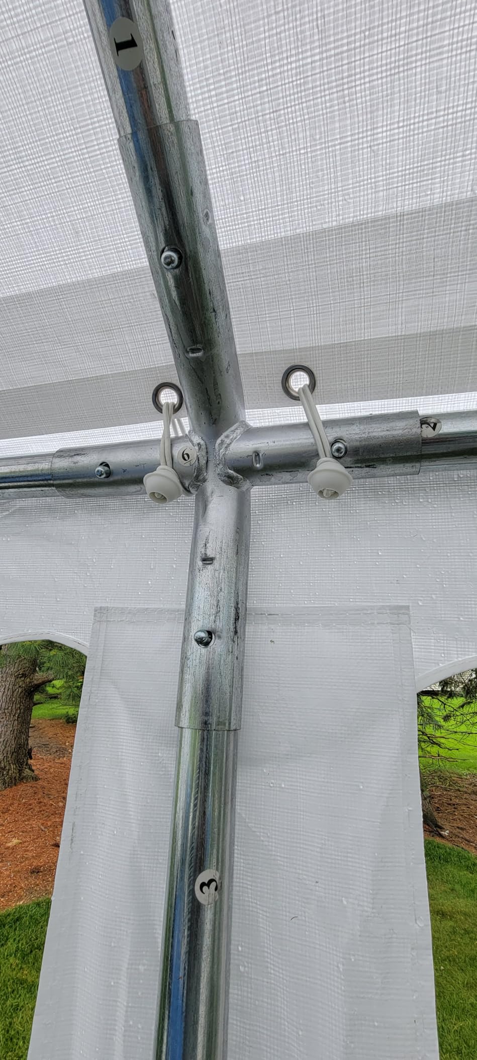 GREEN PARTY 16x20FT Party Tent Heavy Duty, Large Wedding Event Shelters with 3 Carry Bags & Removable Sidewalls, Outdoor Canopy Gazebo Commercial Tent for Carport Camping Garden Patio customer photo 1