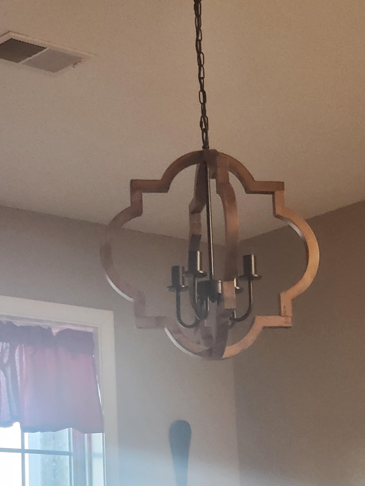 Black Wagon Wheel Chandelier 38 inch, 12-Light Black Round Industrial Farmhouse Chandeliers for High Ceilings Dining Room Living Room Foyer Entryway Outdoor Porch customer photo 1
