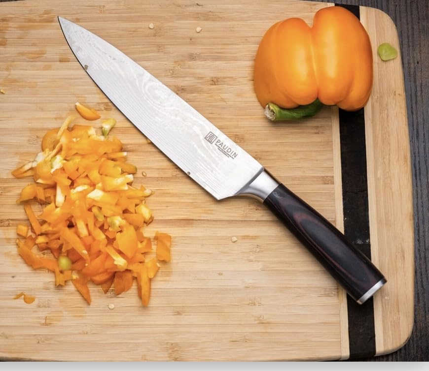 PAUDIN Brisket Knife, 12 Inch Carving Knife Stainless Steel Brisket Slicing Knifes with Granton Edge for Meat Cutting, Roasts, BBQ, Turkey customer photo 1