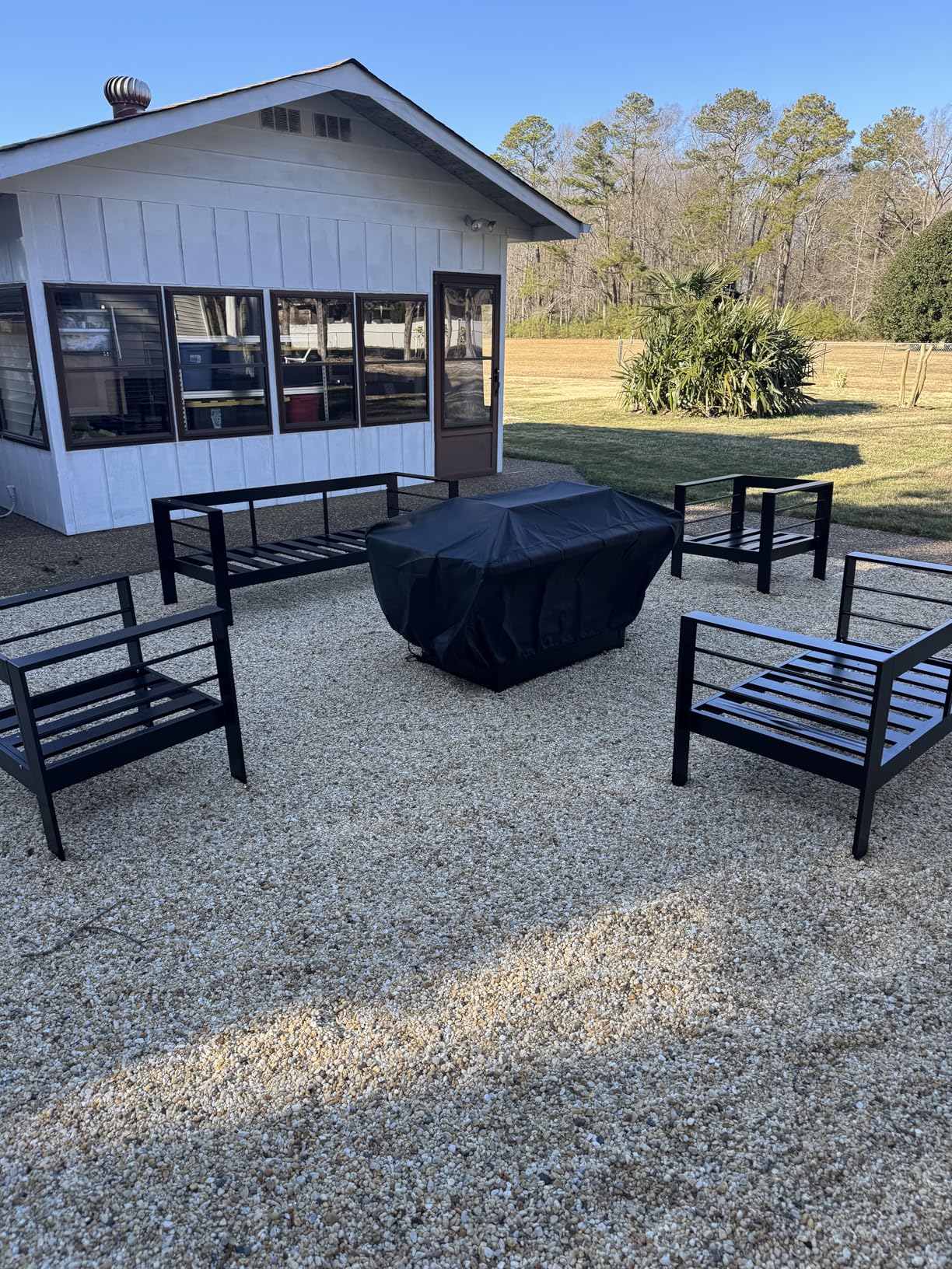 Wisteria Lane Aluminum Patio Furniture Set for All Weather, Oversized Metal Outdoor Furniture Set with 27.5