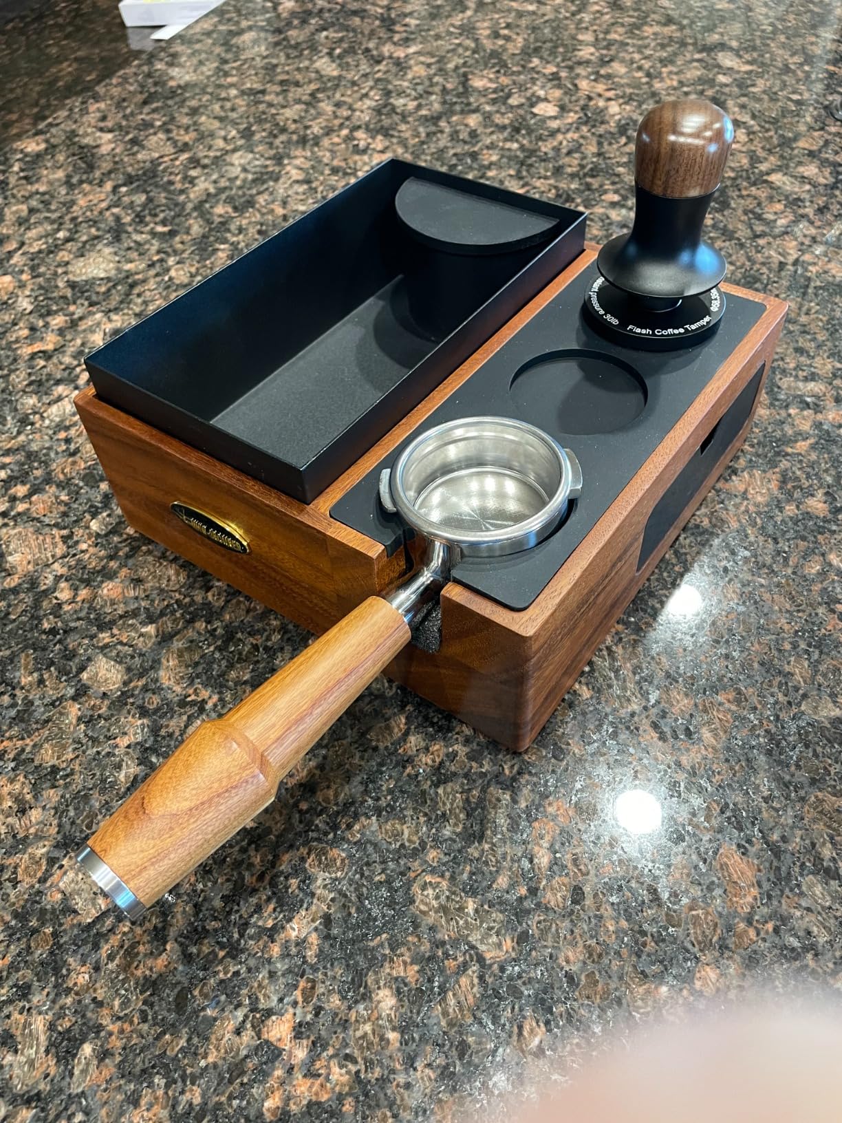 MHW-3BOMBER 58mm Espresso Coffee Tamper with Three Spring Loaded Calibrated Tamper 30lbs Espresso Hand Tamper with Sound Feedback Titanium Coating Black T6176T-OS customer photo 2