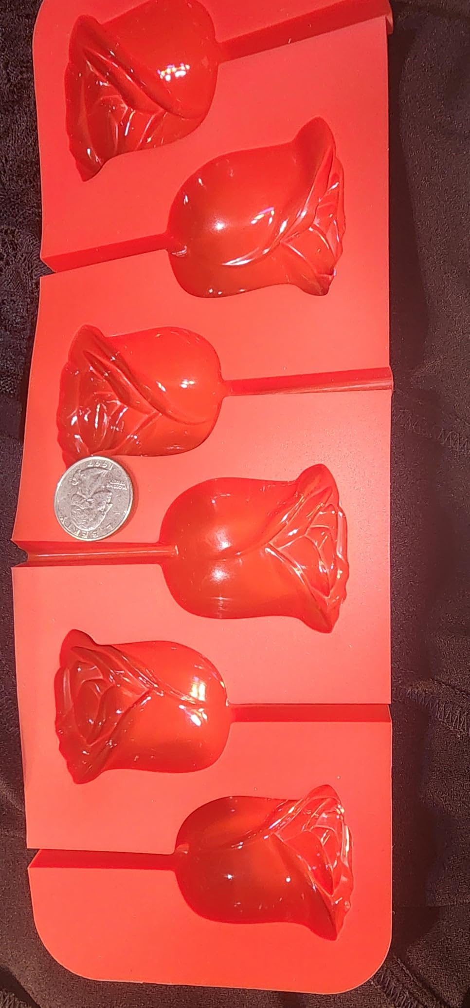 Webake The Original 3D Rose Lollipop Molds, 6 Holes Rose Shaped Silicone Chocolate Candy Molds with Sticks, Great for Cupcake Decorations, Cake Pop, Sucker and Chocolate Making, Pack of 2 customer photo 1