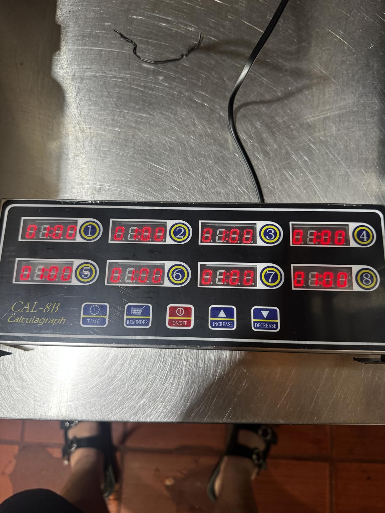 QWORK Digital Kitchen Timer - 8-Channel Multi-Timer with Waterproof Panel, Adjustable Volume customer photo 1